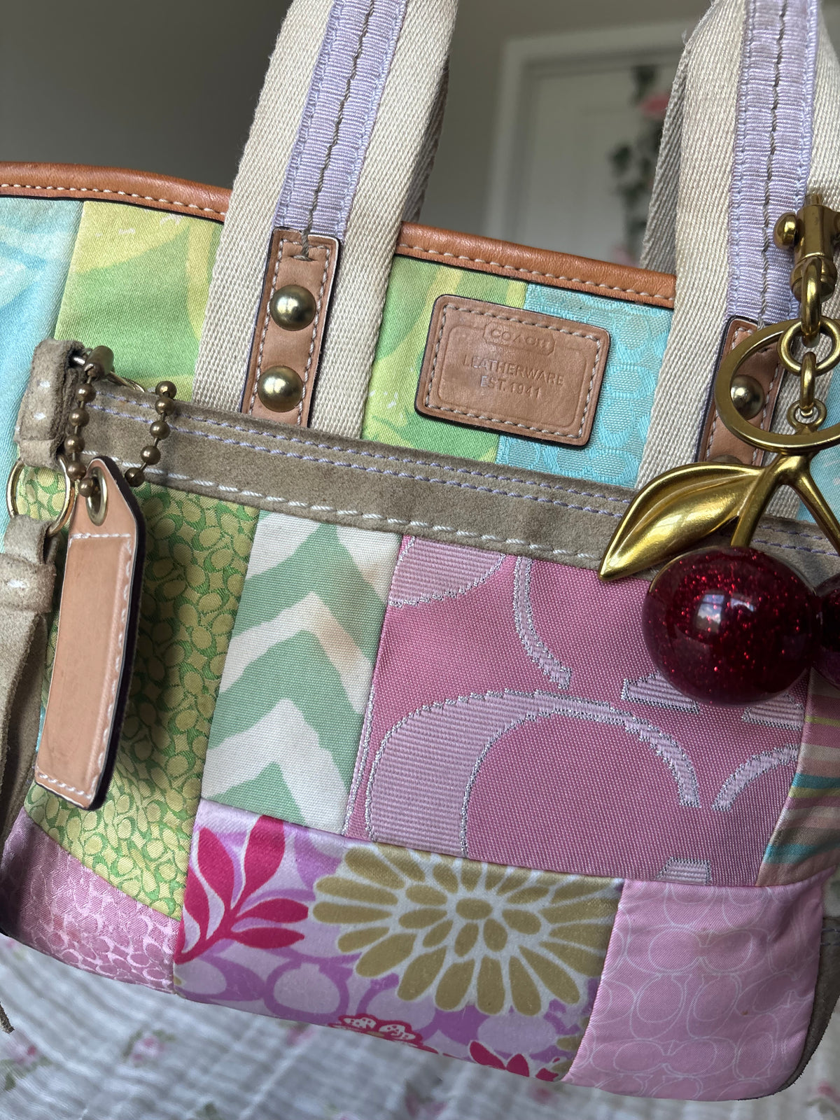 Mini colorful patchwork Hampton bag