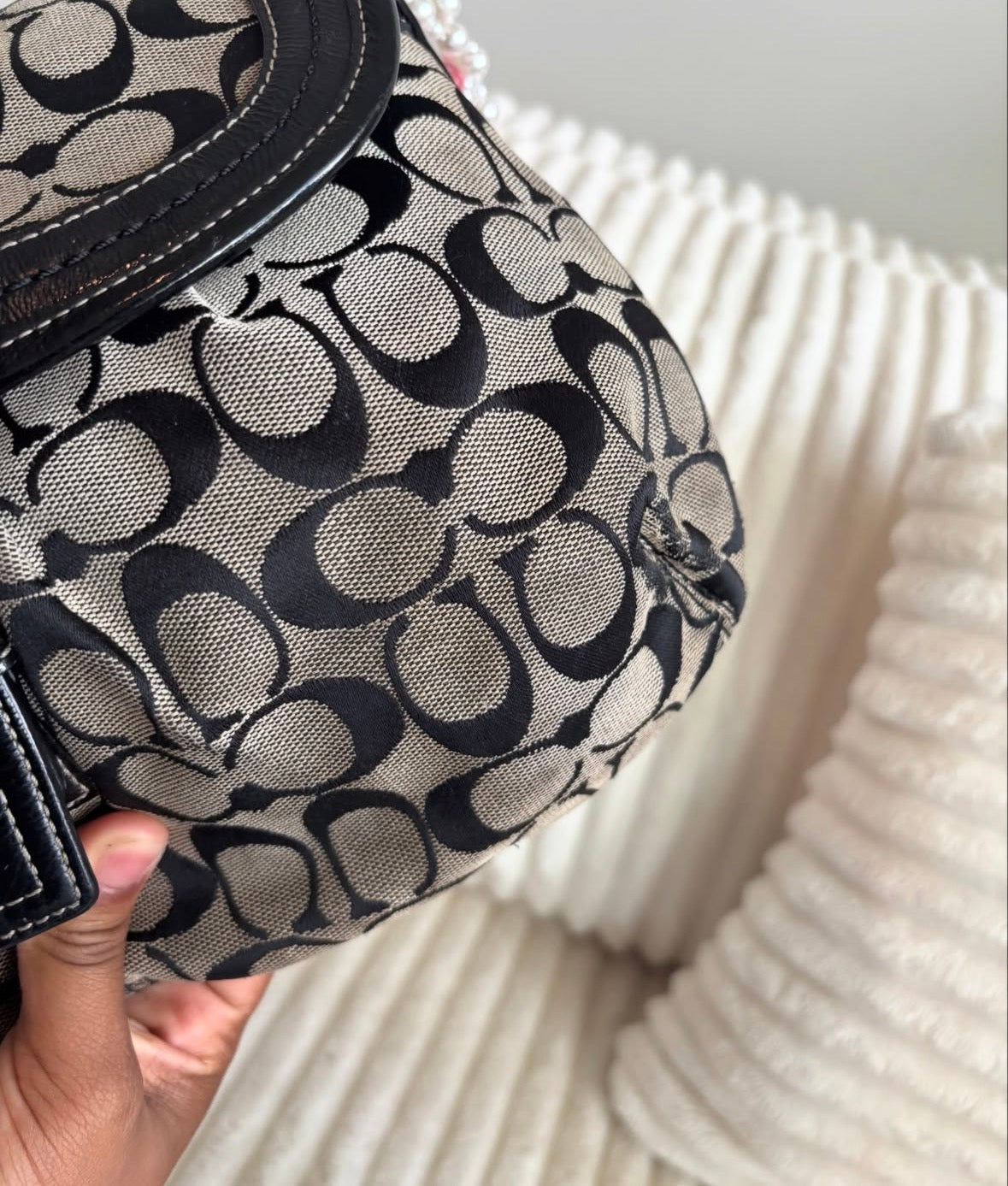 Black and grey vintage coach soho