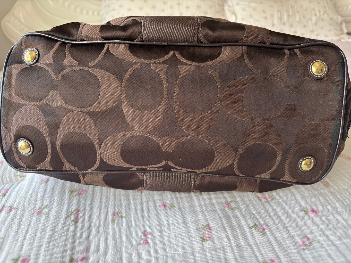 Rare choclate brown tote bag