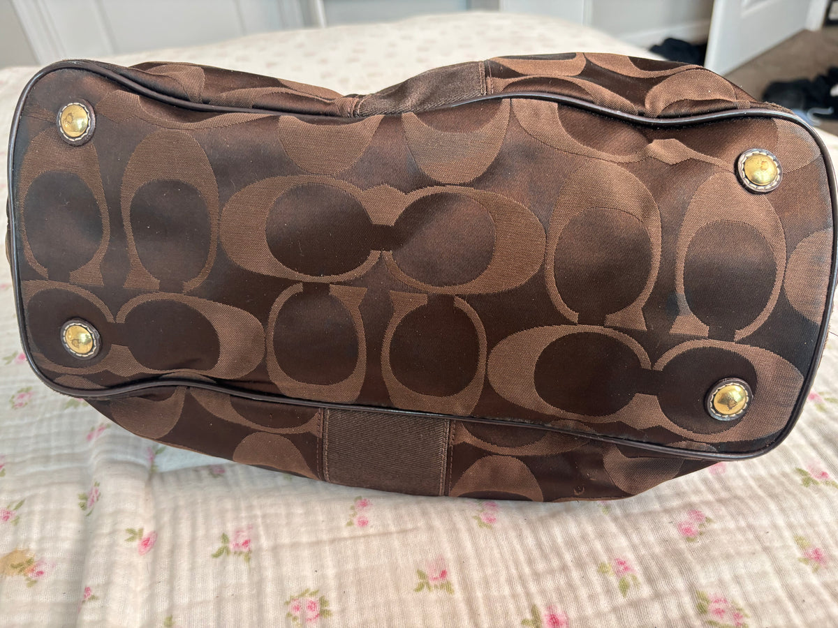 Vintage brown coach tote