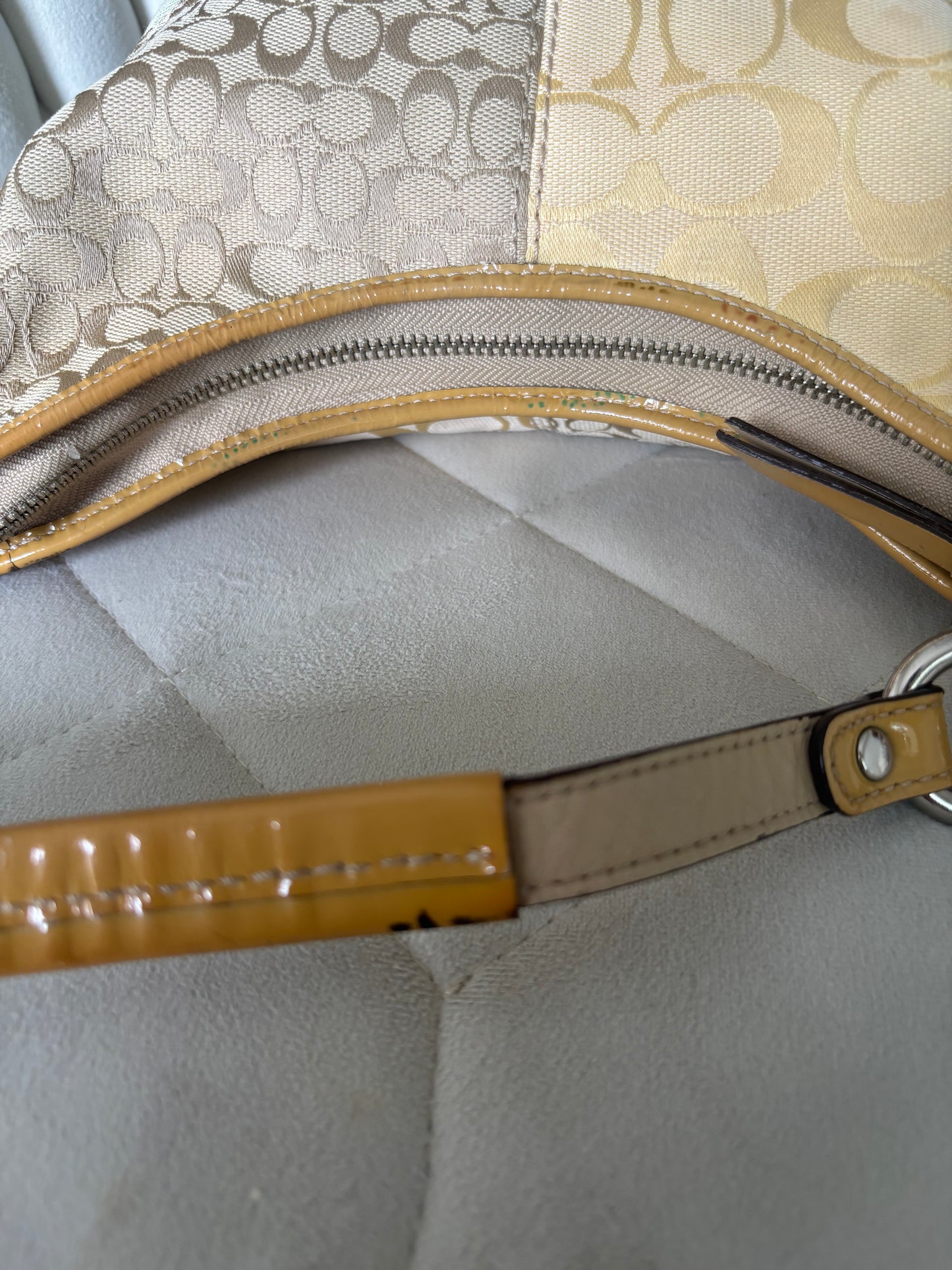 Rare colorful patchwork vintage coach hobo shoulder bag