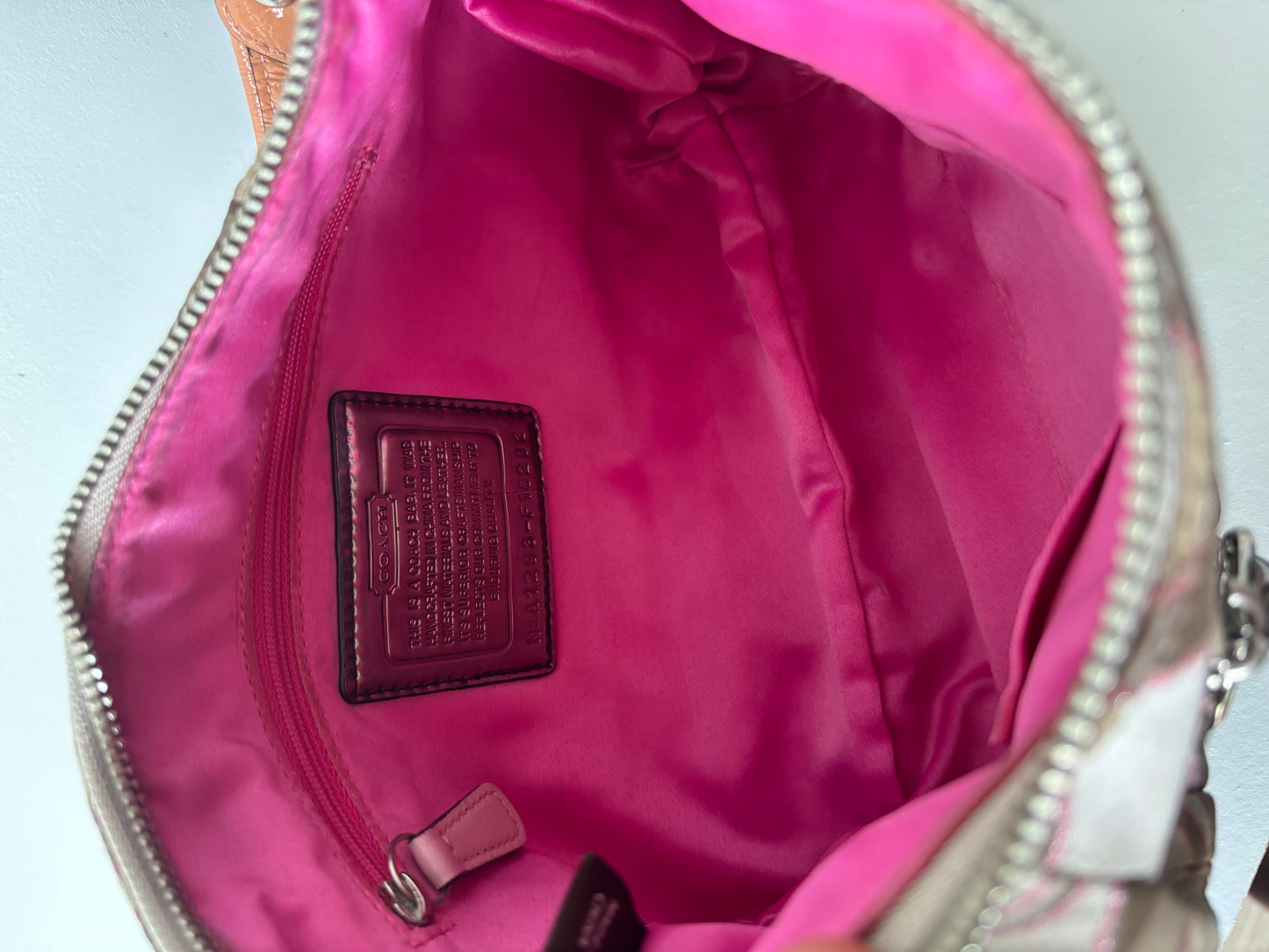 Rare pink poppy small shoulder bag