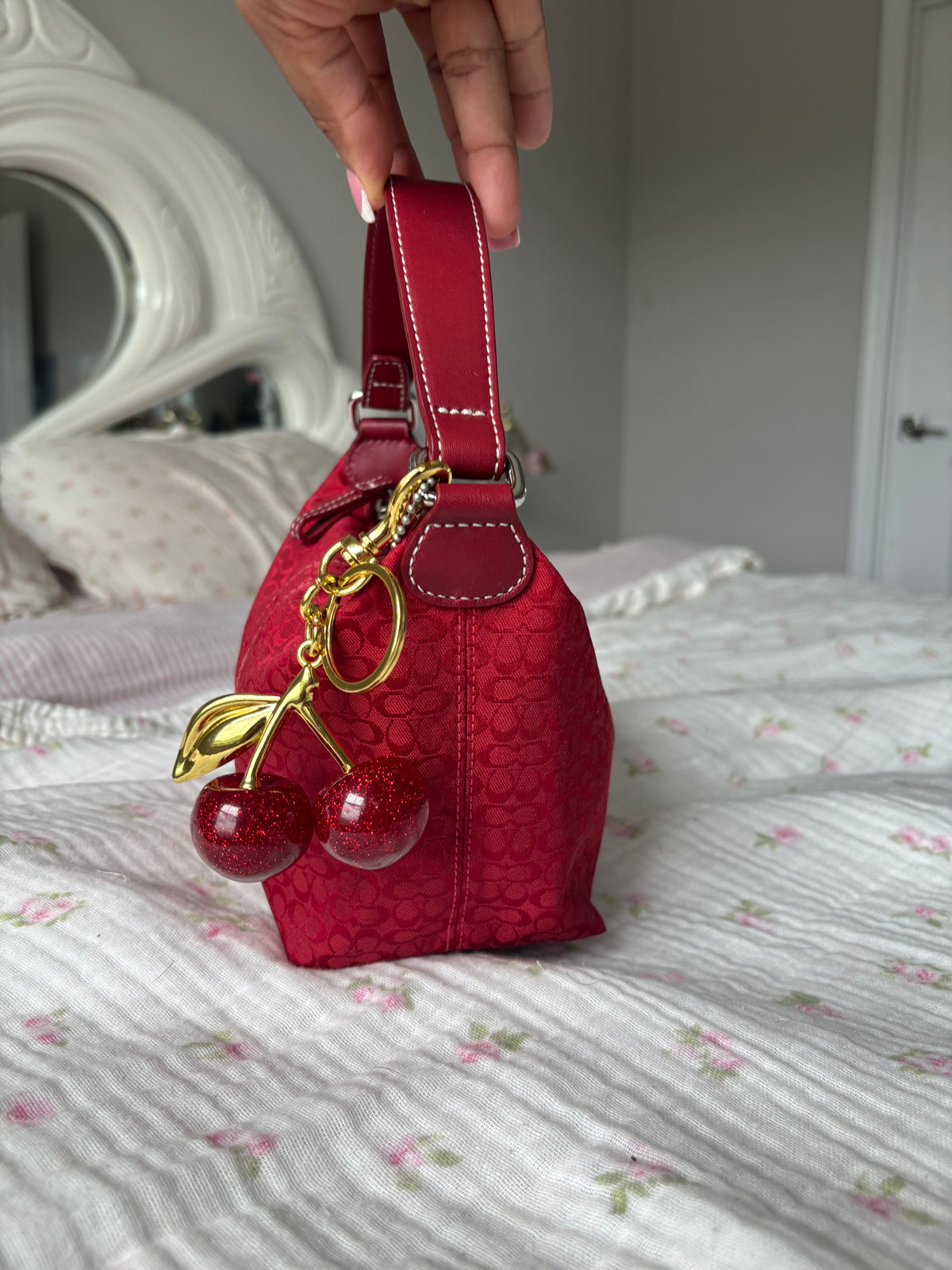 Red mini coach baggutte