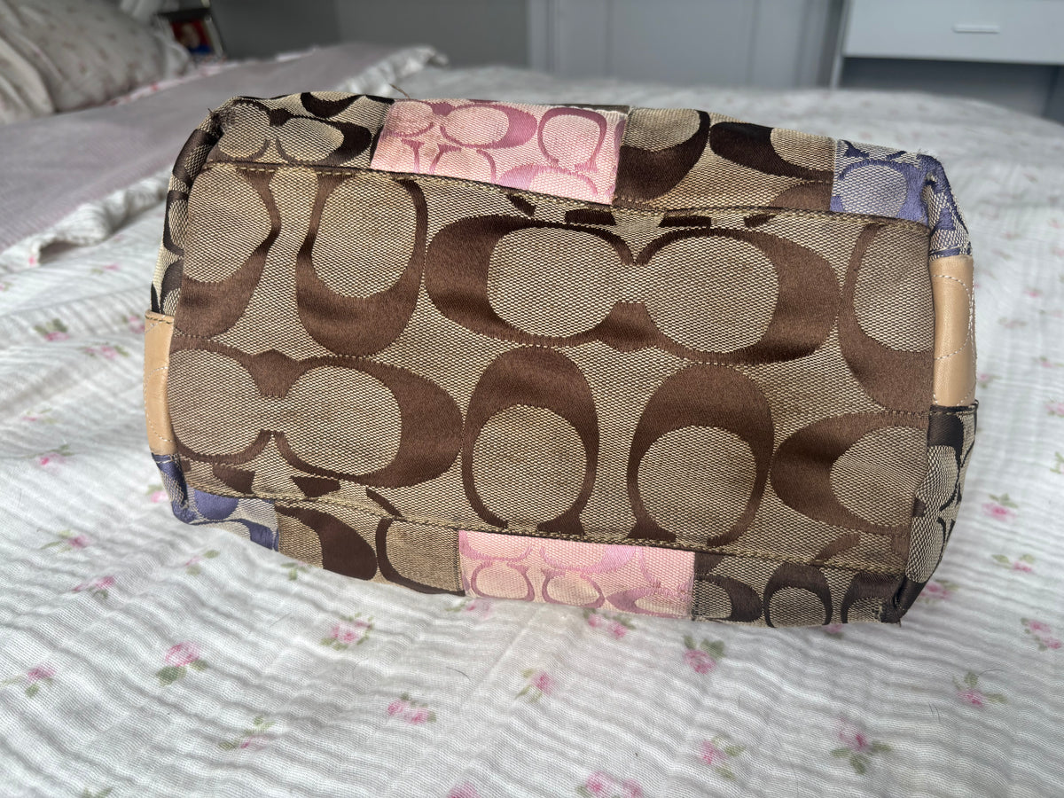 Rare patchwork coach tote