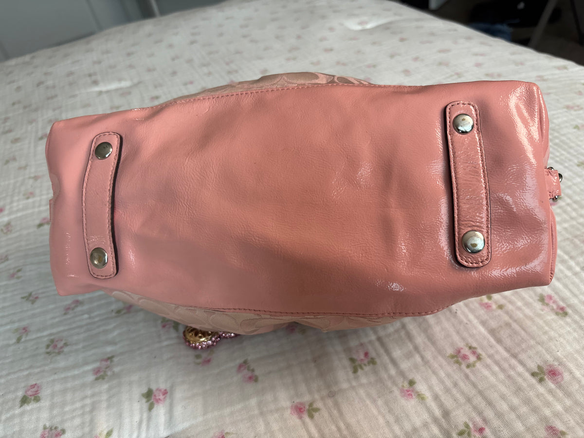 Vintage baby pink rare coach satchel
