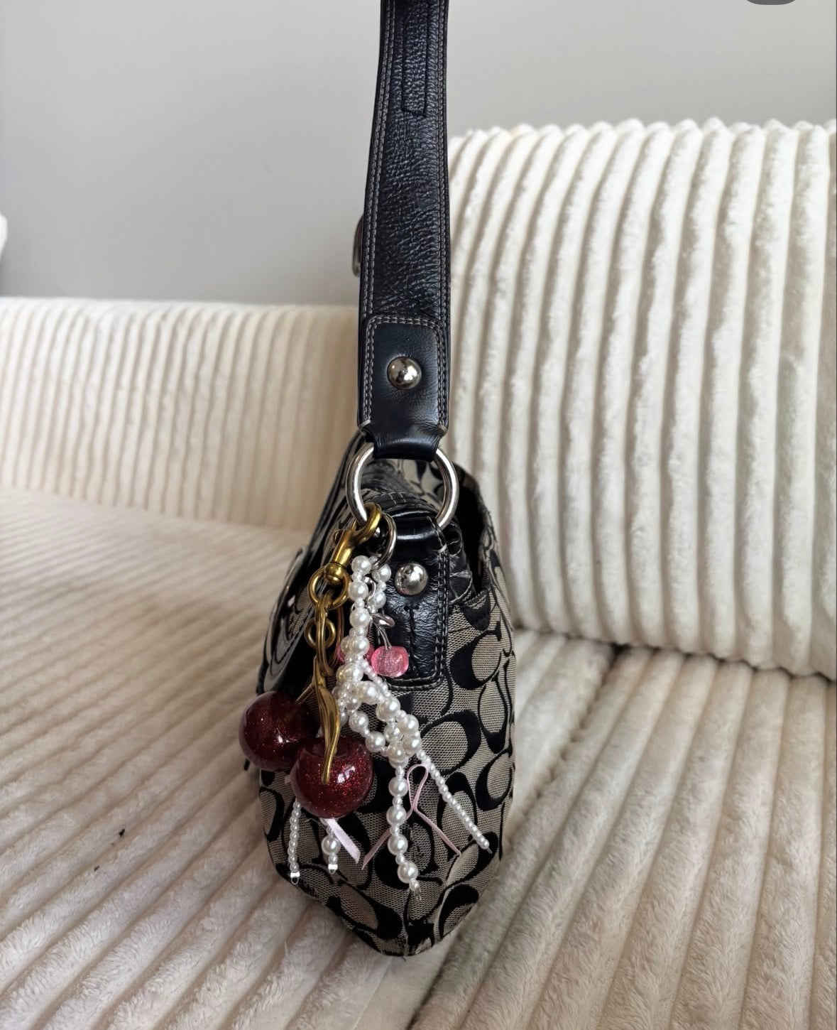 Black and grey vintage coach soho