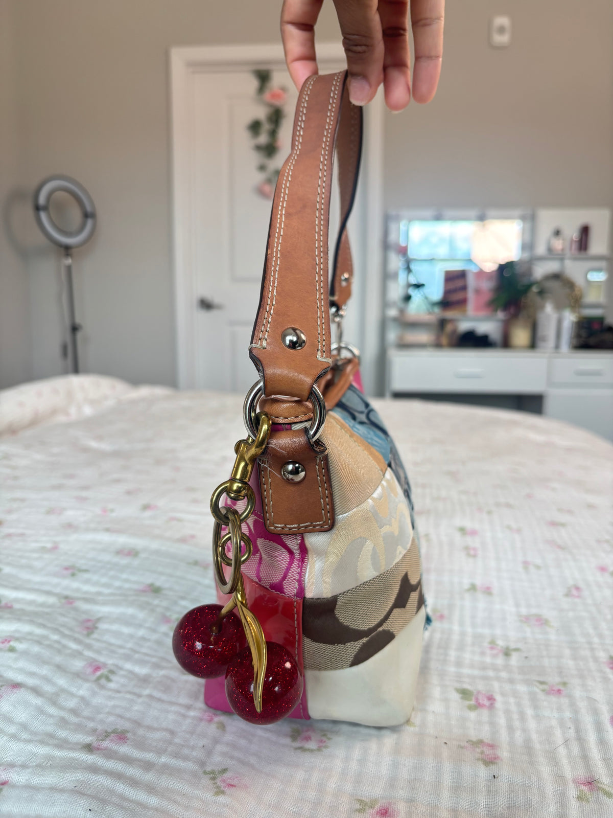 Patchwork coach bag