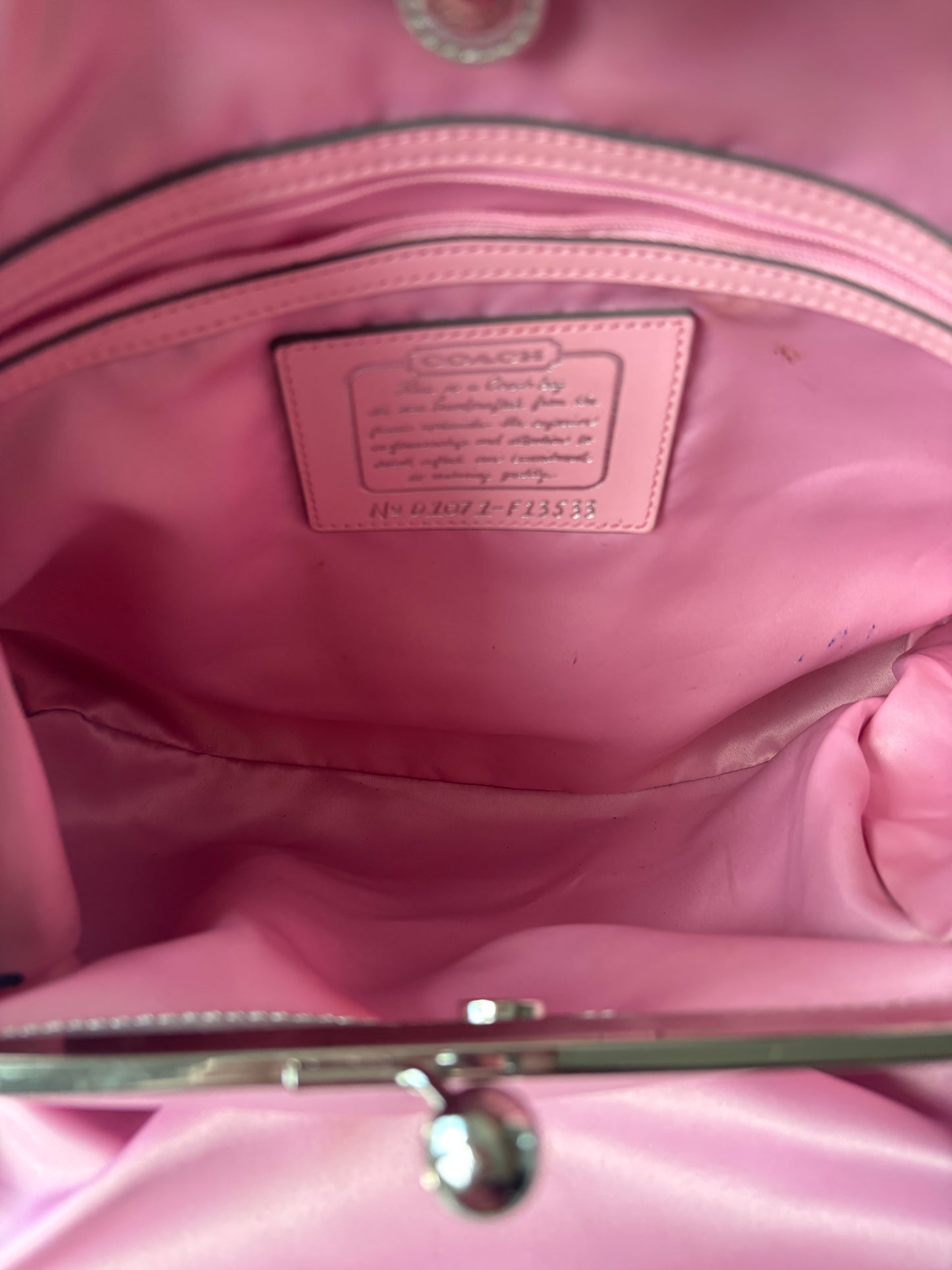 Rare Pink vintage coach tote bag