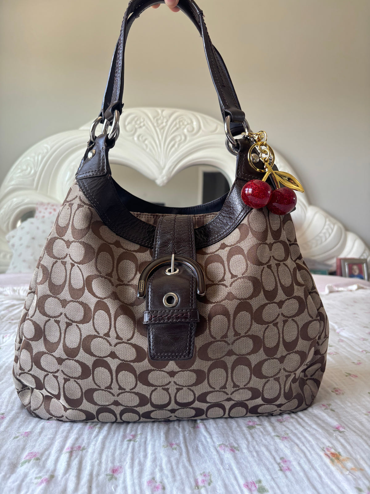 Brown mongram coach soho Lyn bag