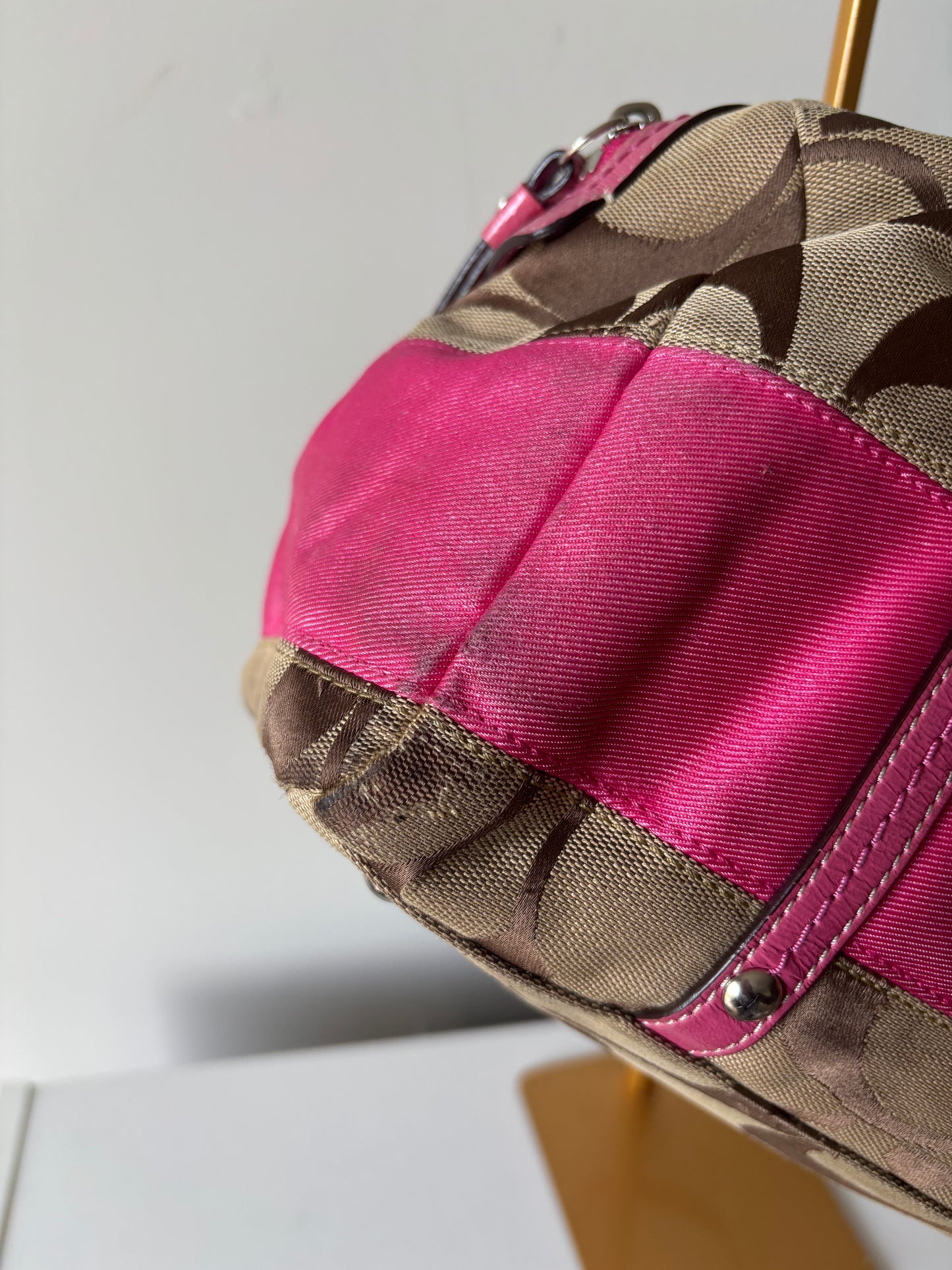 Rare hot pink vintage coach satchel