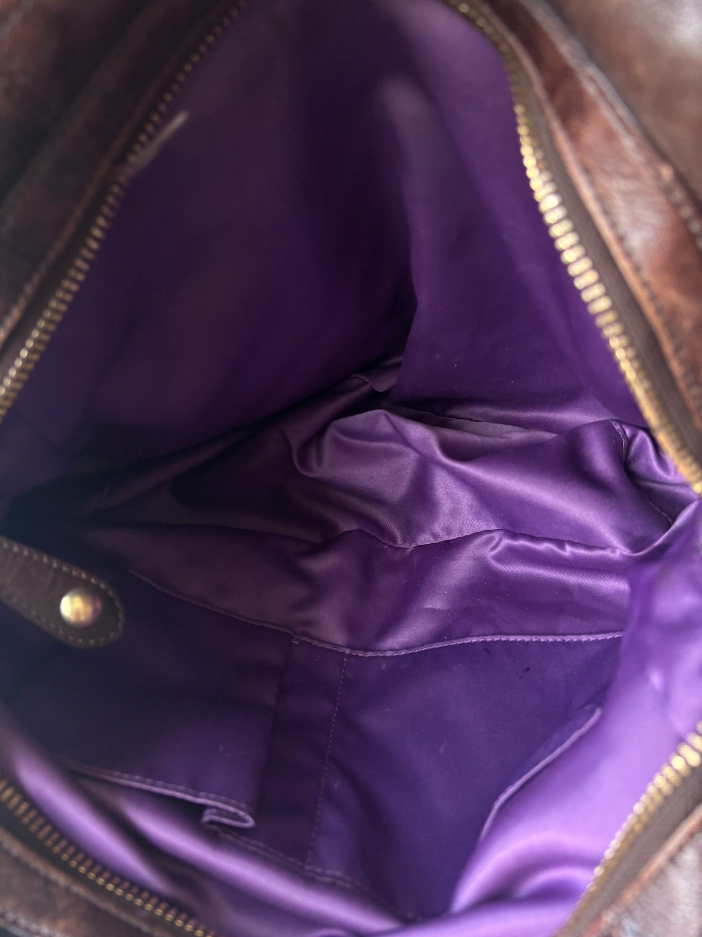 Rare Brown leather coach Maggie