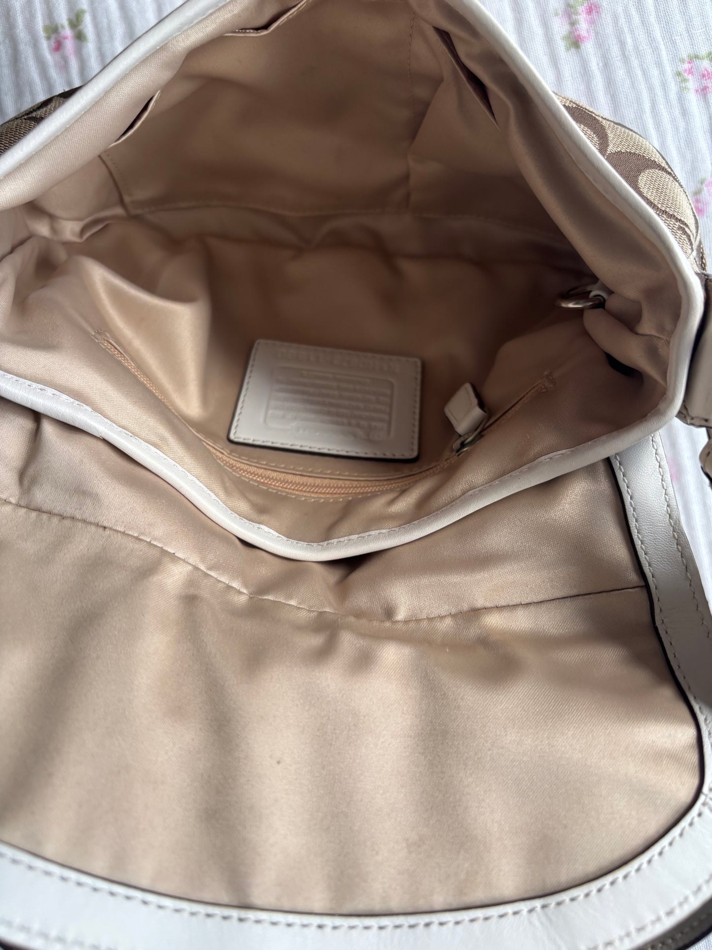 White mini coach soho shoulder bag