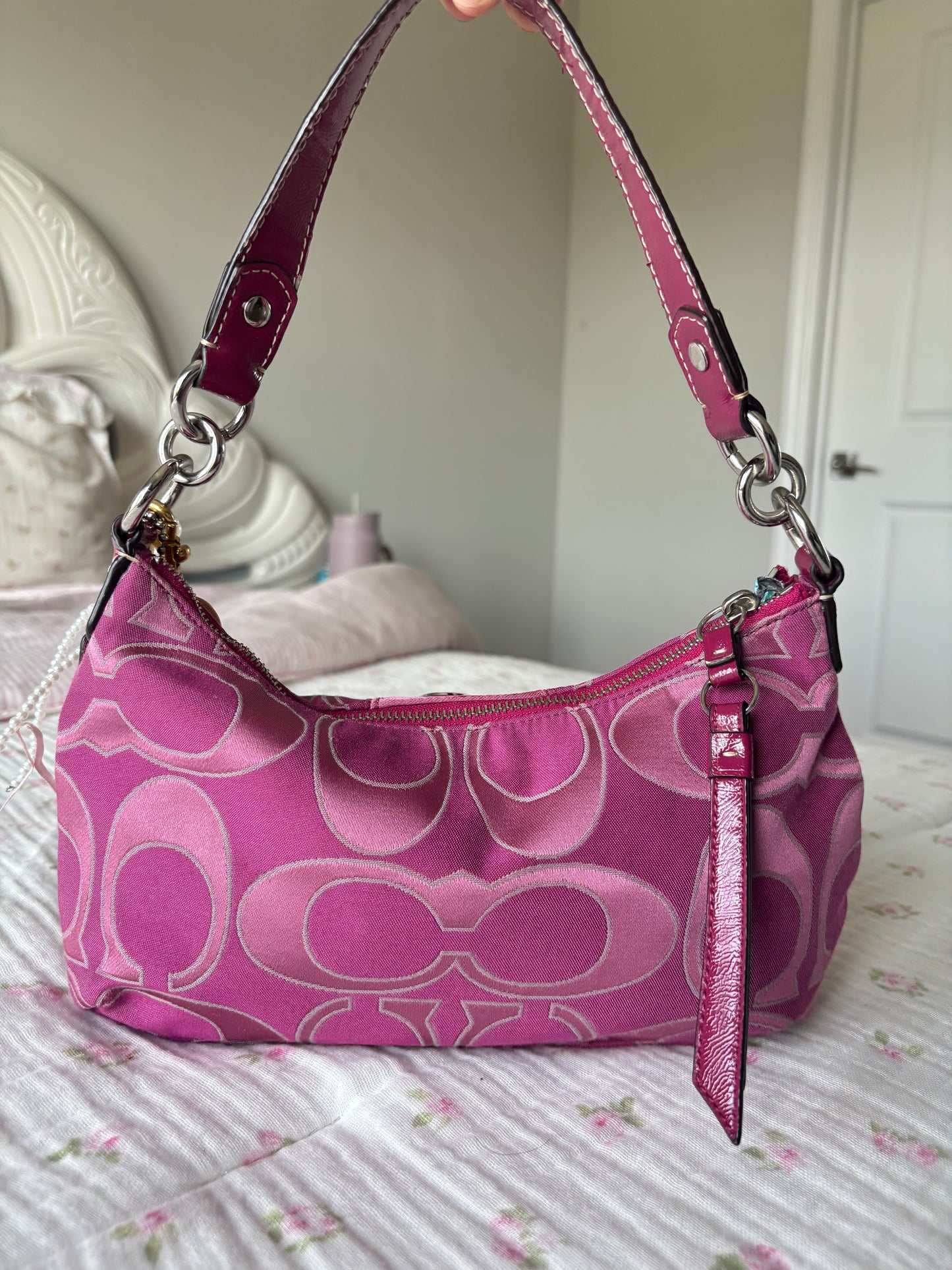 Rare pink coach small shoulder bag