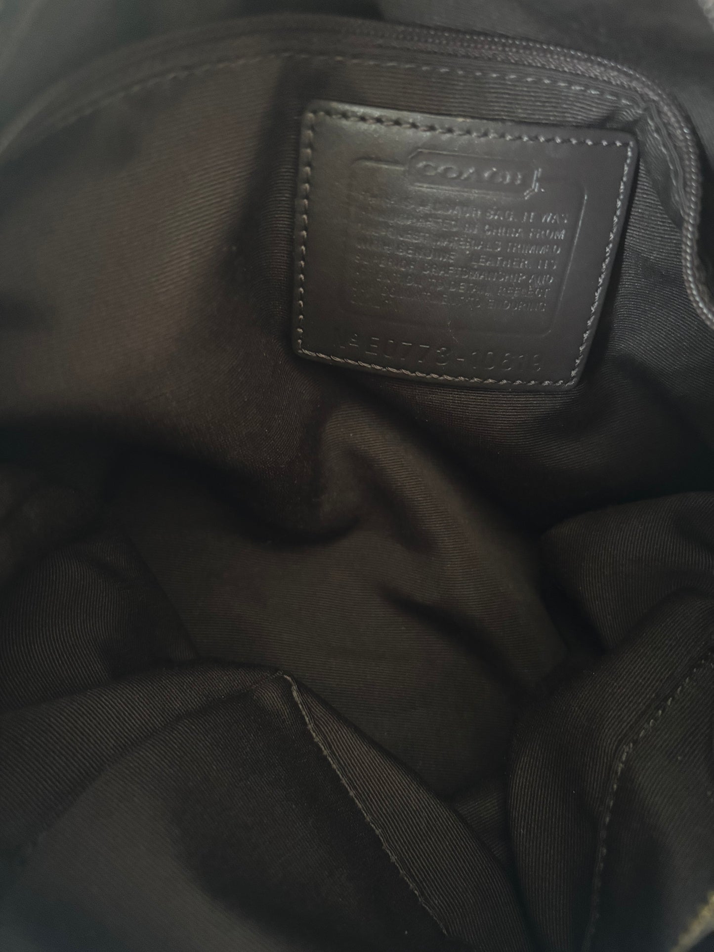 Chocolate brown coach Carly