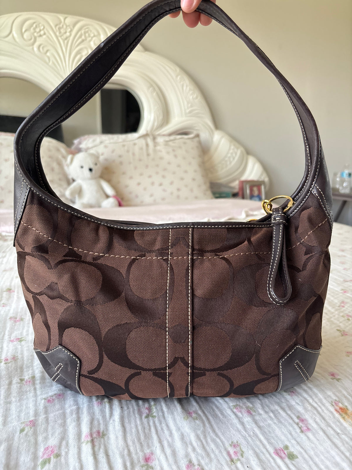 Brown ergo coach shoulder bag
