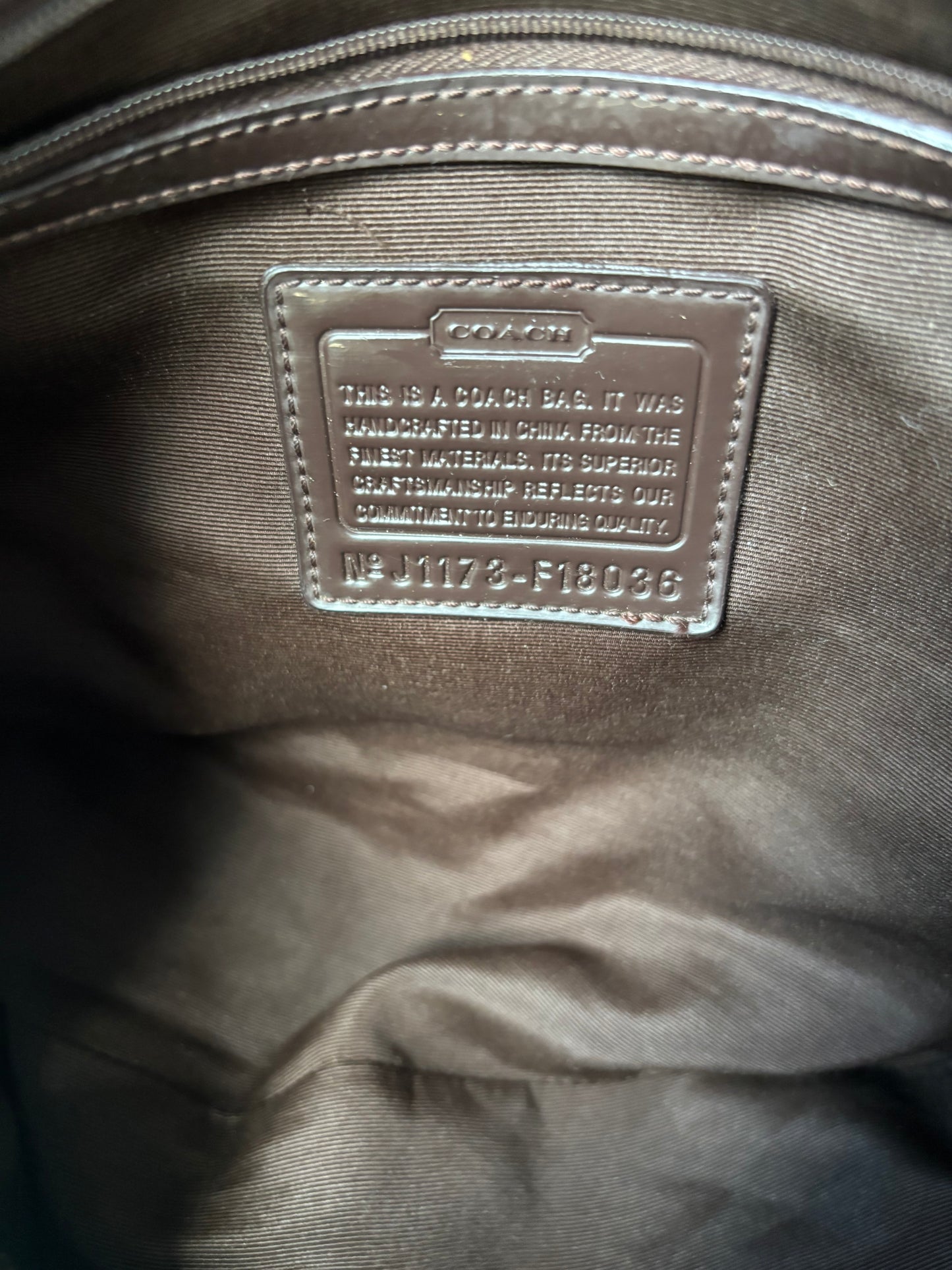 Rare choclate brown tote bag