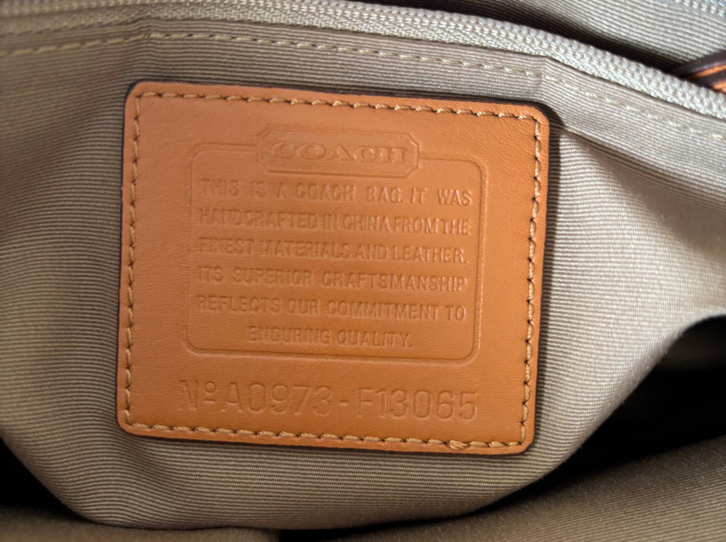 Yellow coach Hampton tote bag