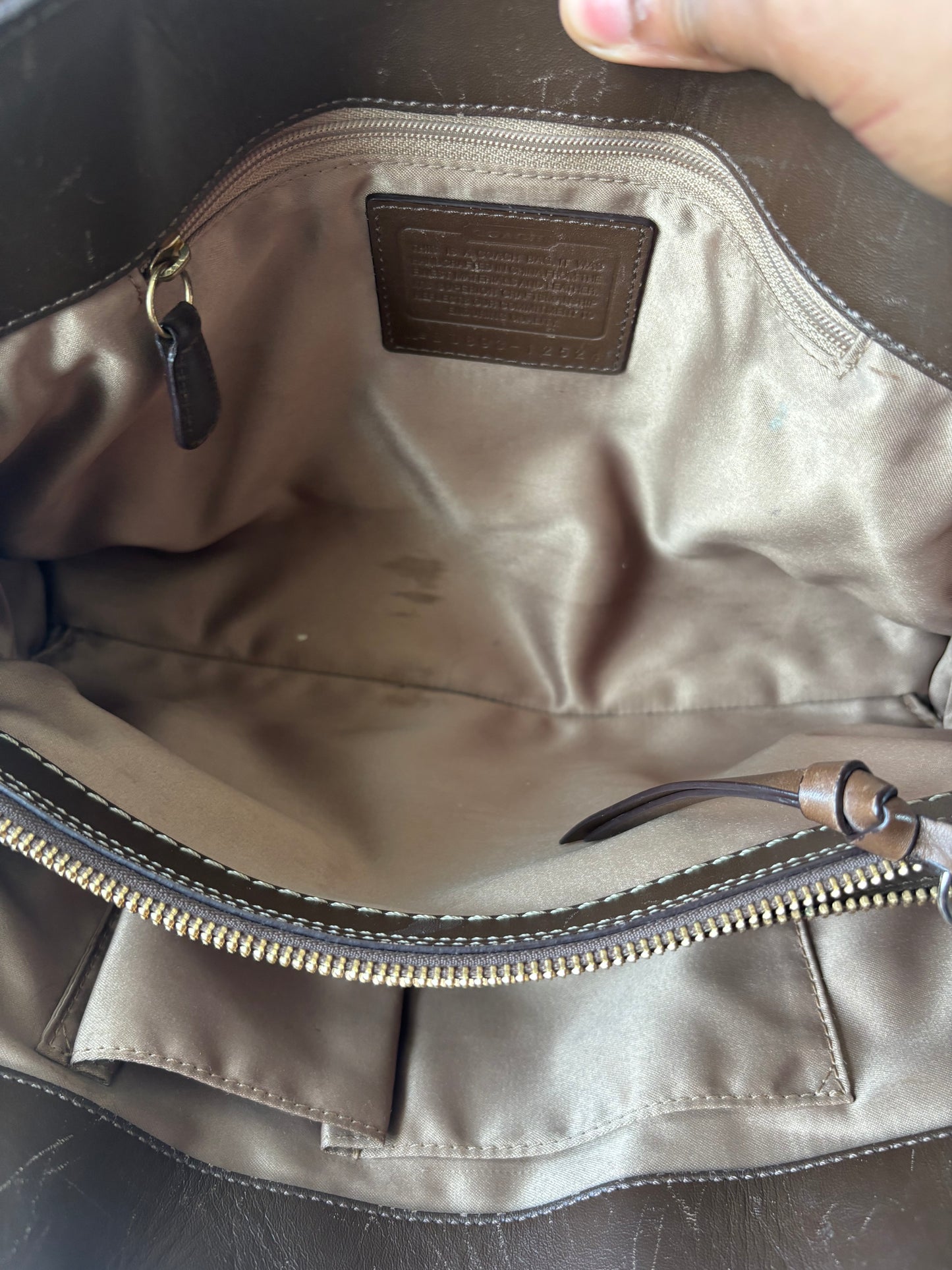 Rare patchwork coach satchel bag