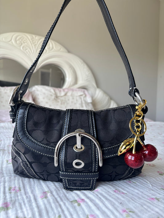Mini black rare coach soho shoulder bag