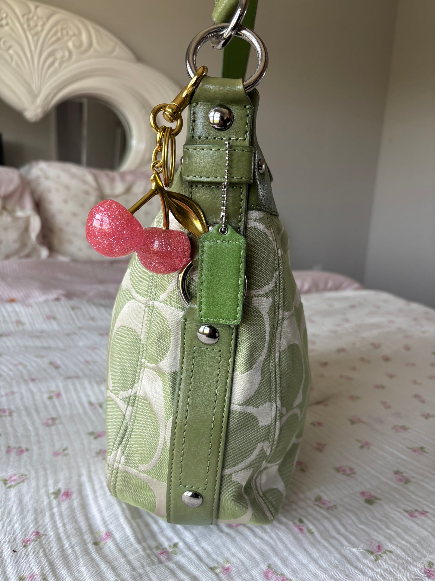 Rare green Zoe coach bag