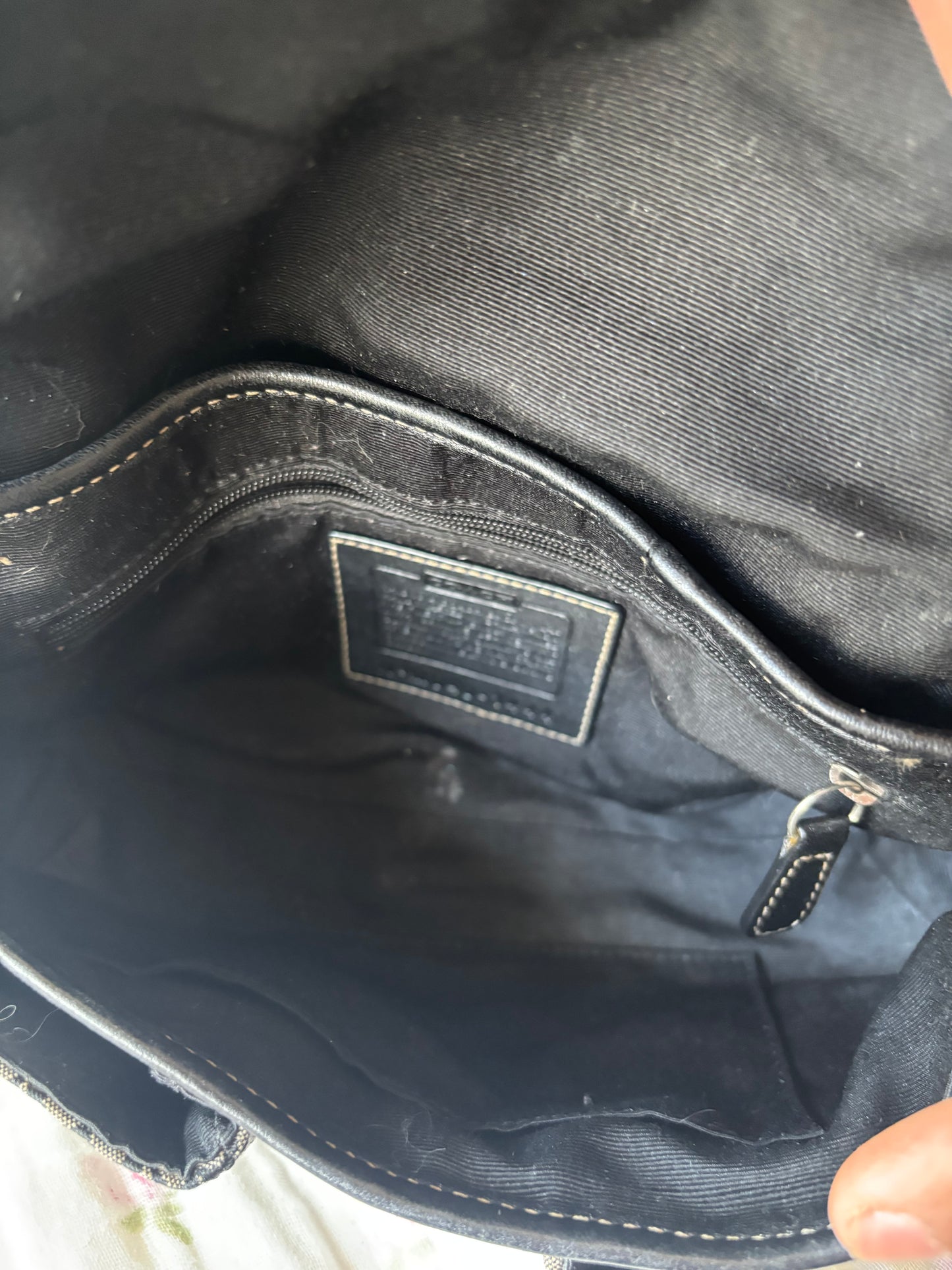 Mini black and grey coach soho