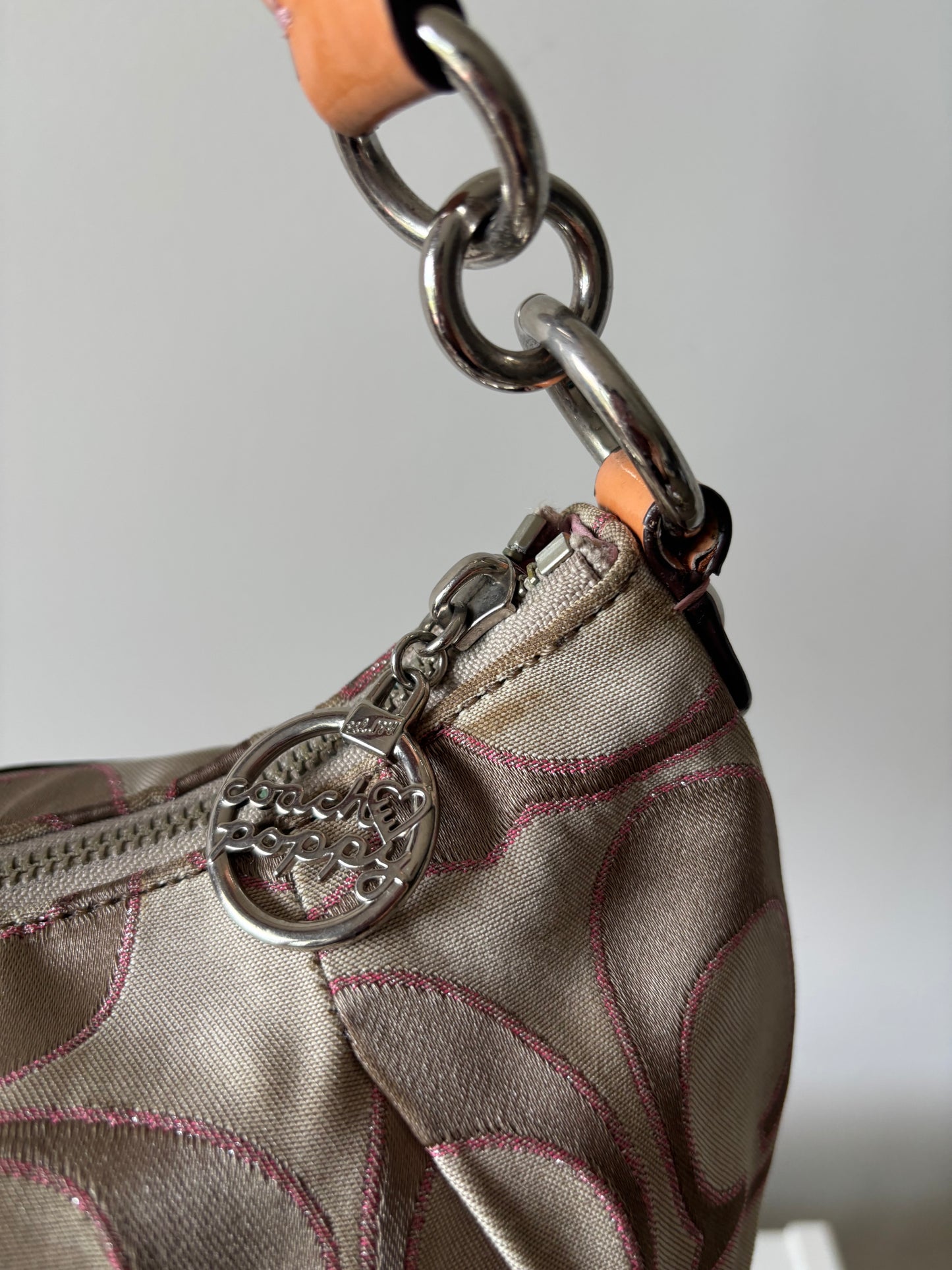 Rare pink poppy small shoulder bag