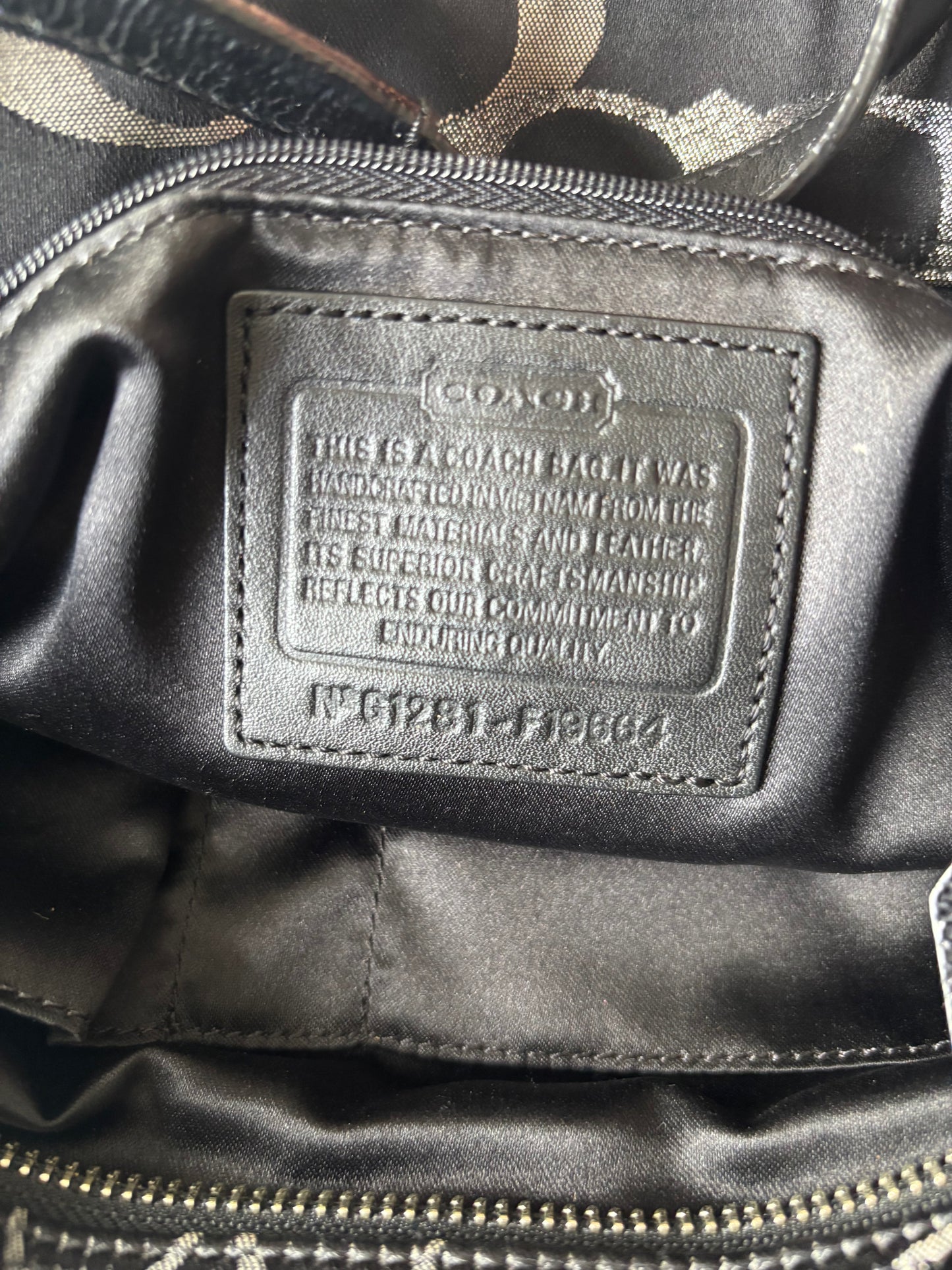 Vintage black coach tote bag