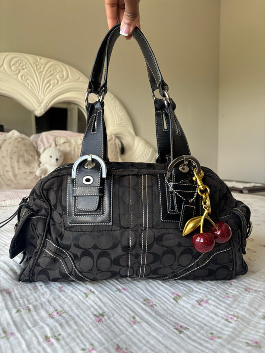 Rare Black vintage coach satchel