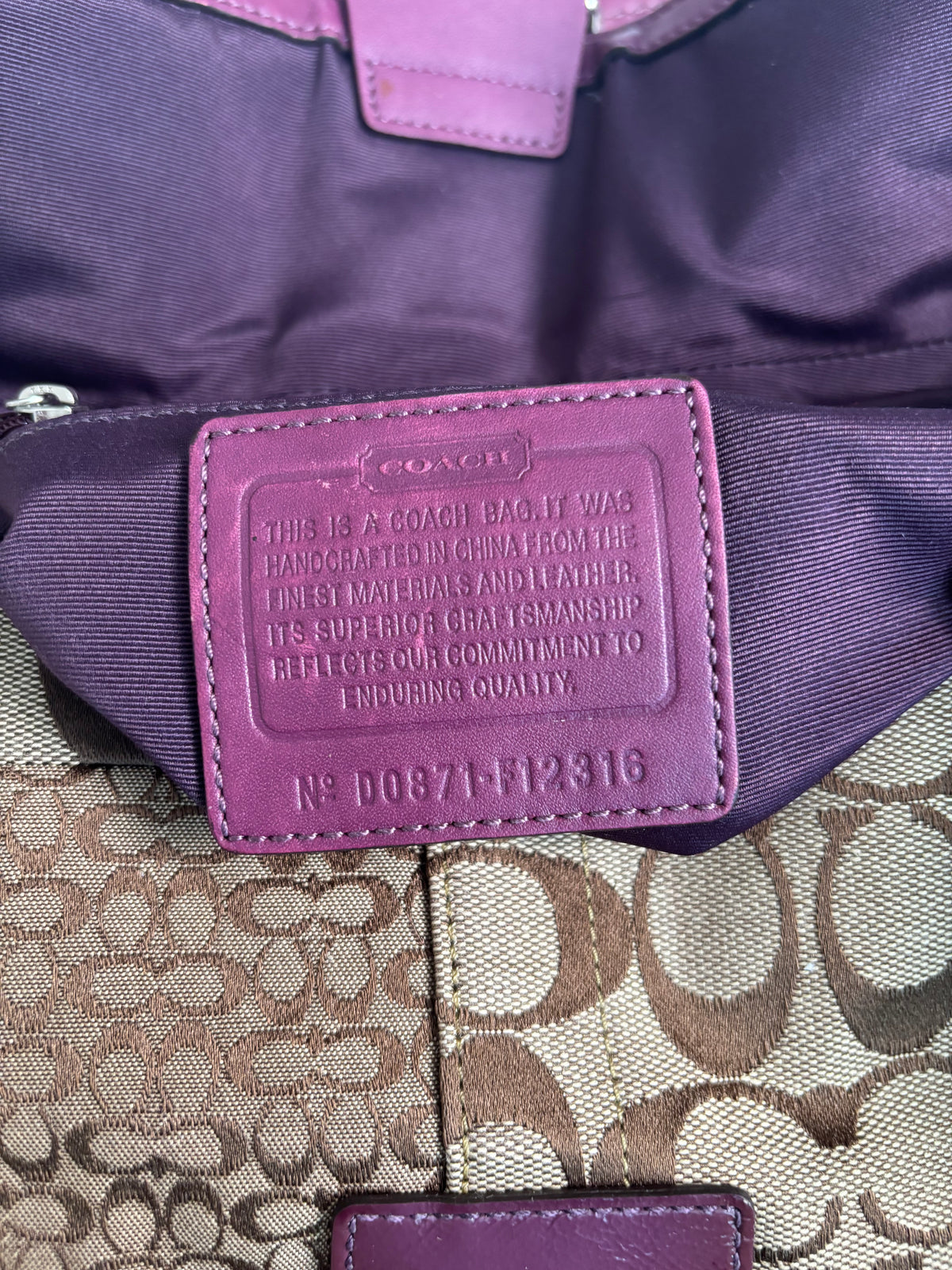 Rare purple patchwork soho