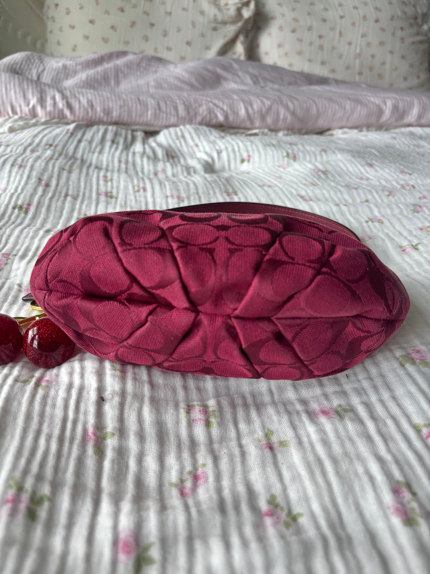 Burgandy mini hobo