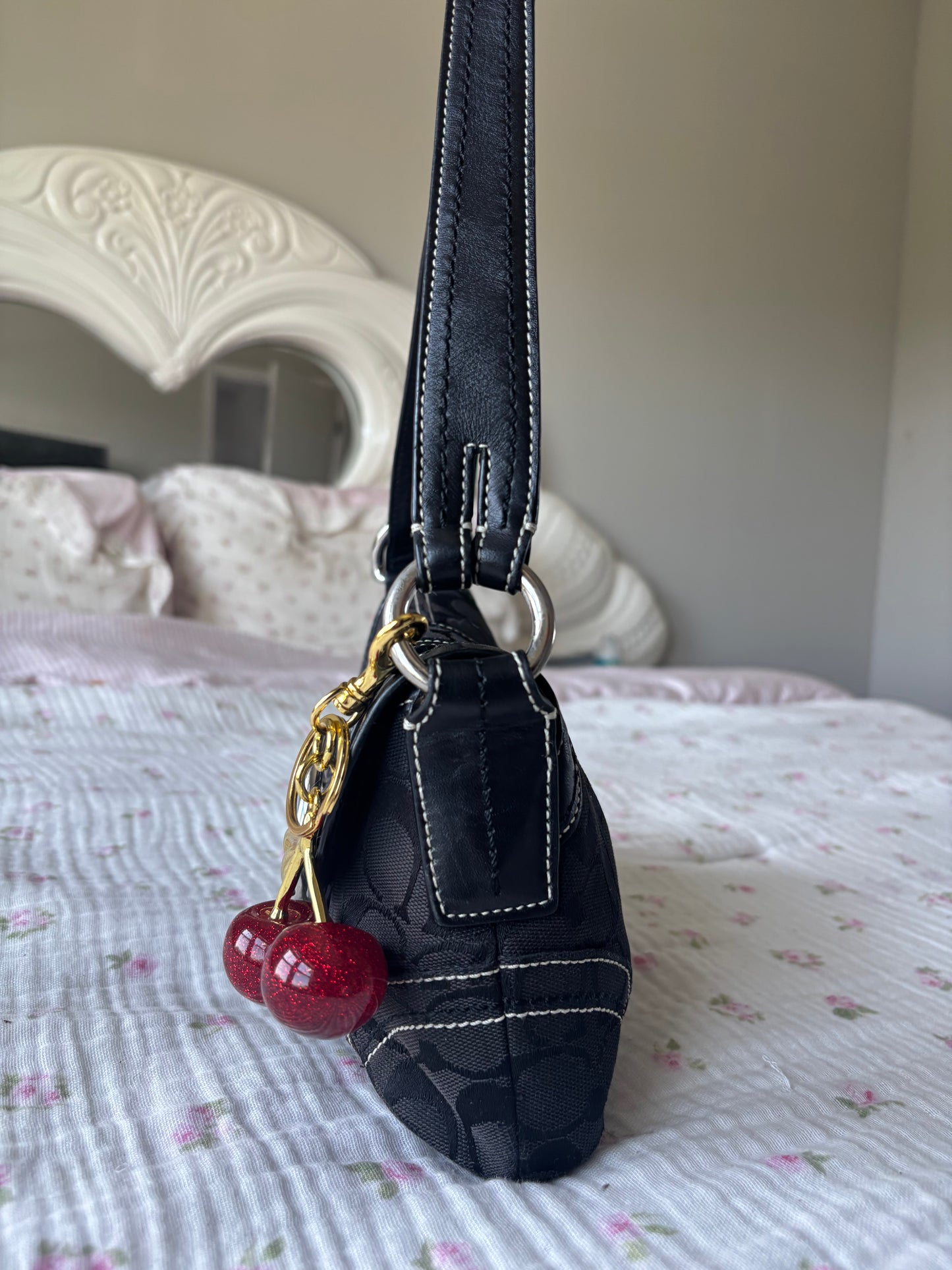 Mini black rare coach soho shoulder bag