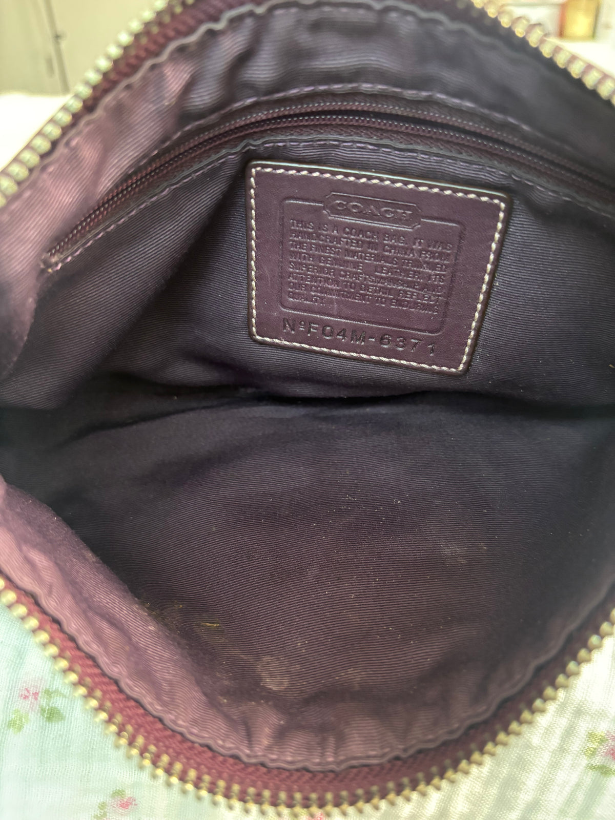 Rare purple coach baggutte shoulder bag