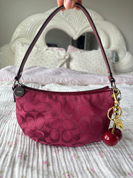 Burgandy mini hobo
