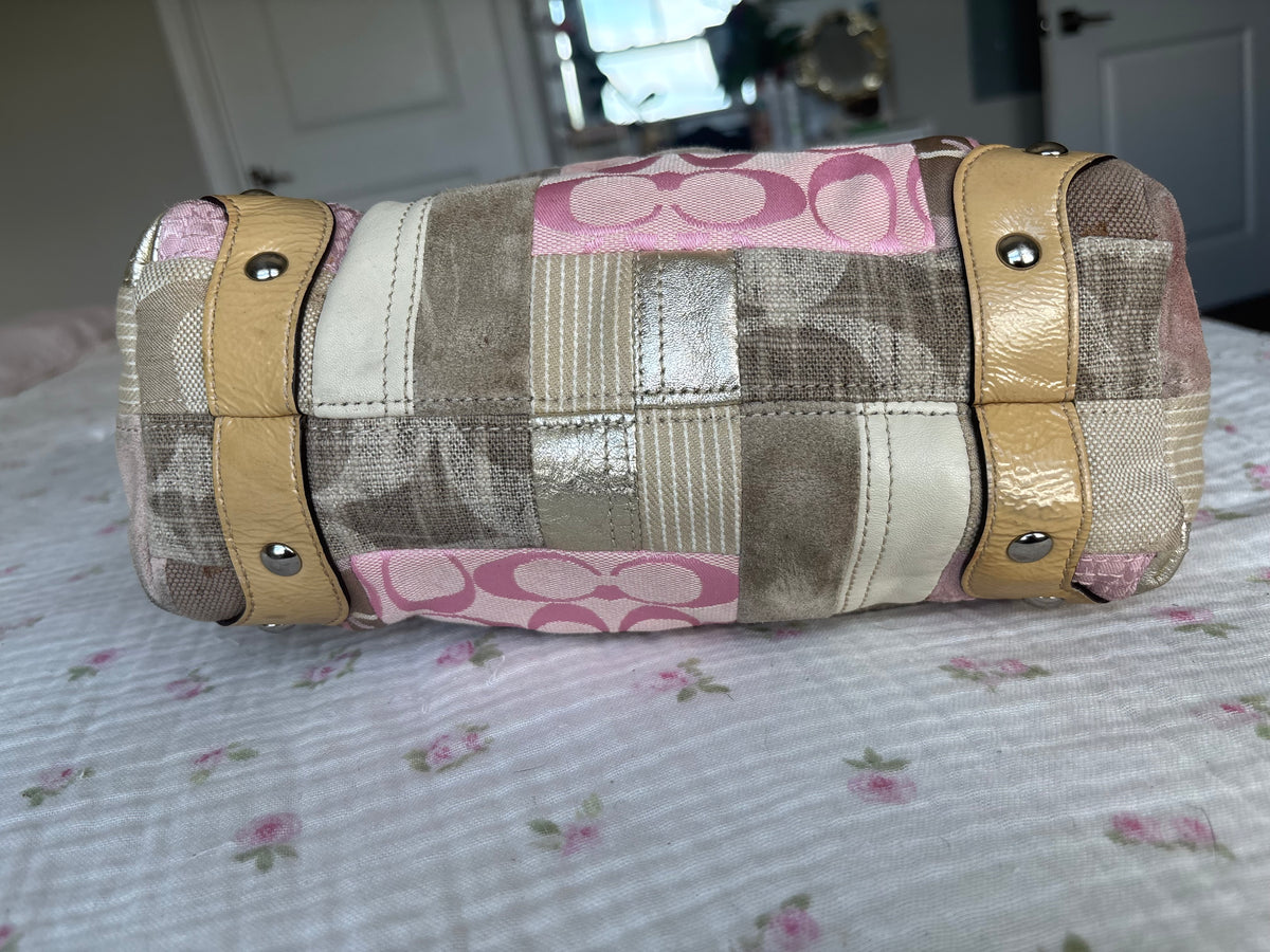 Rare pink patchwork coach Carly