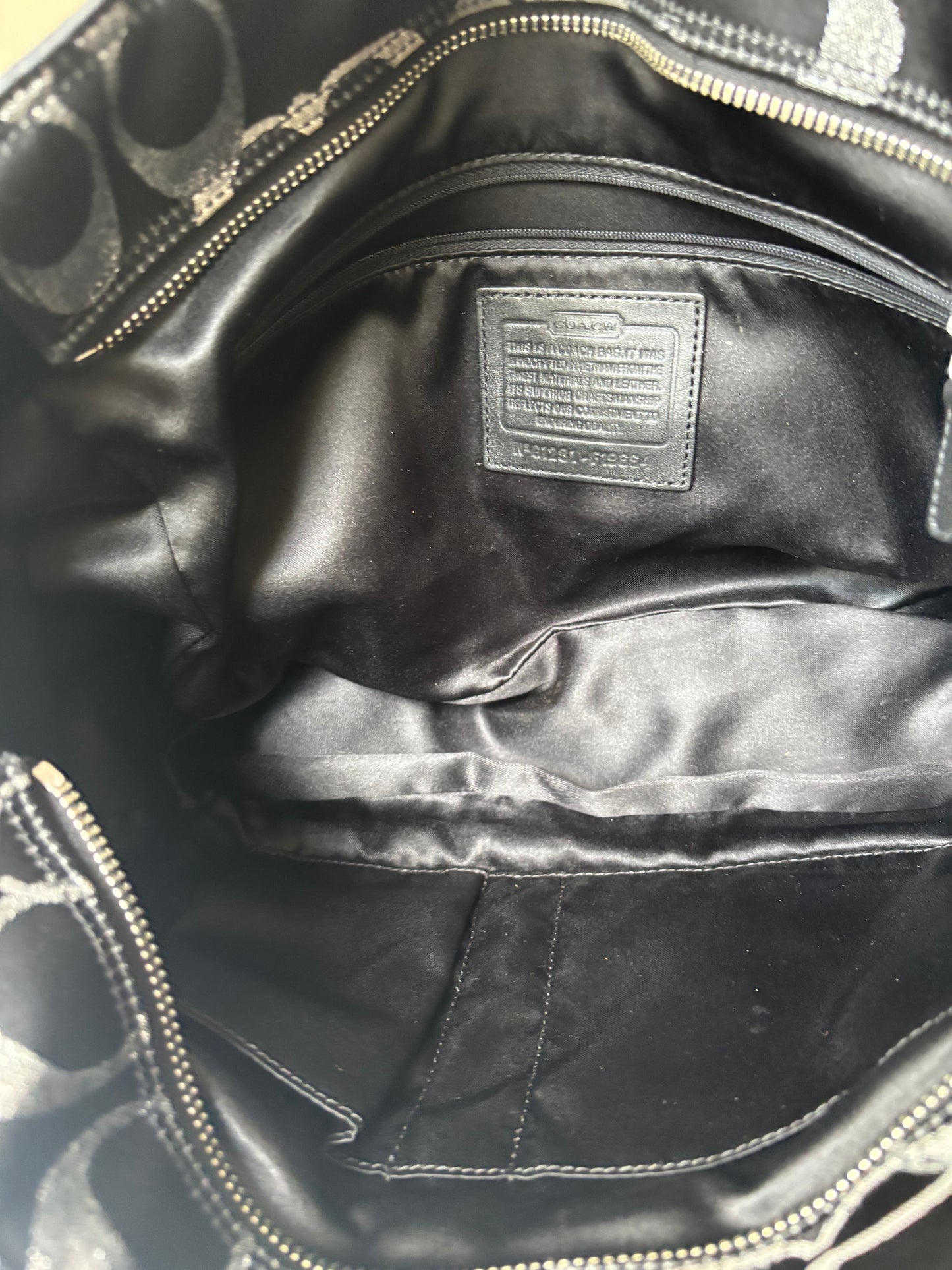 Vintage black coach tote bag