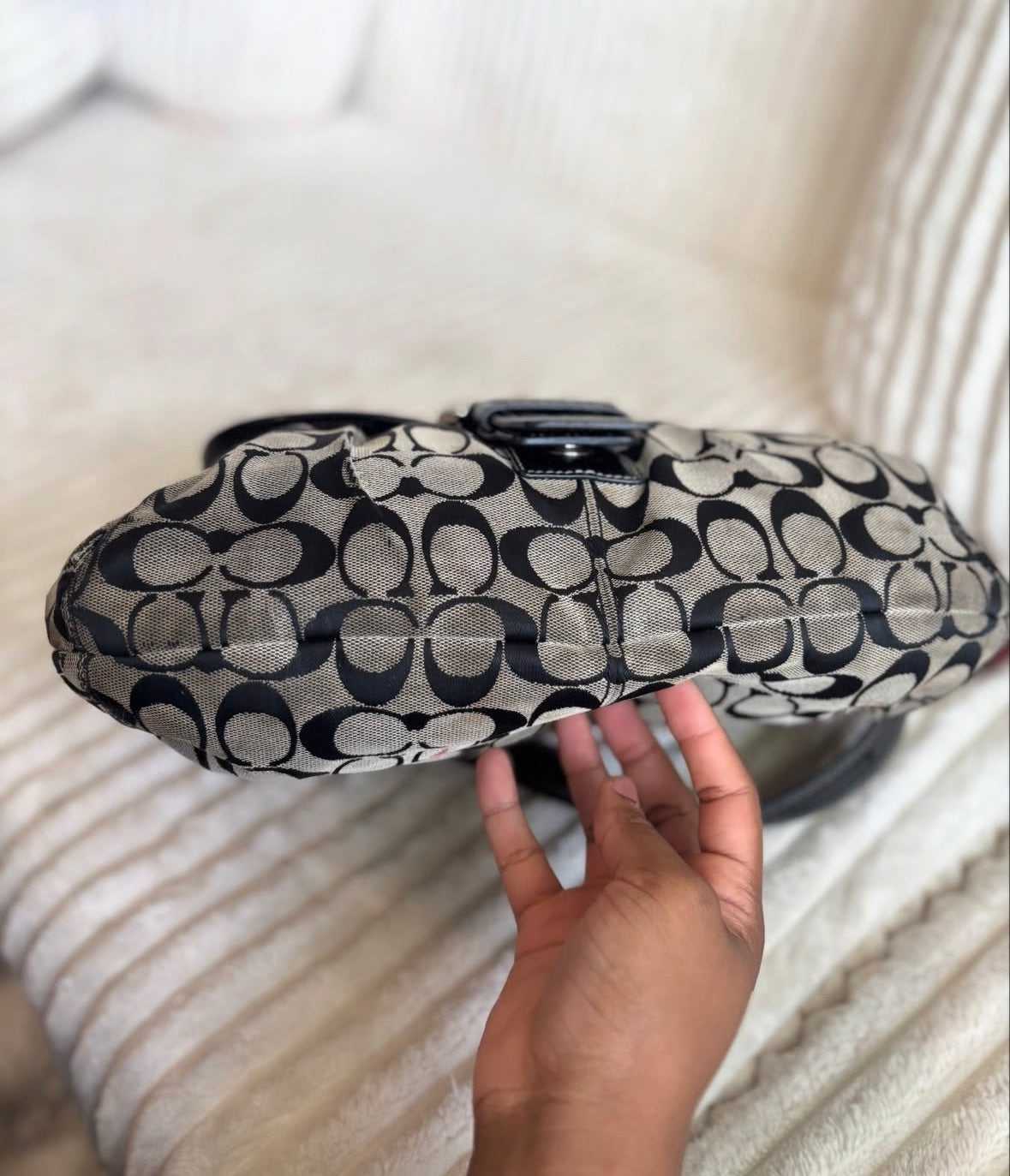 Black and grey vintage coach soho