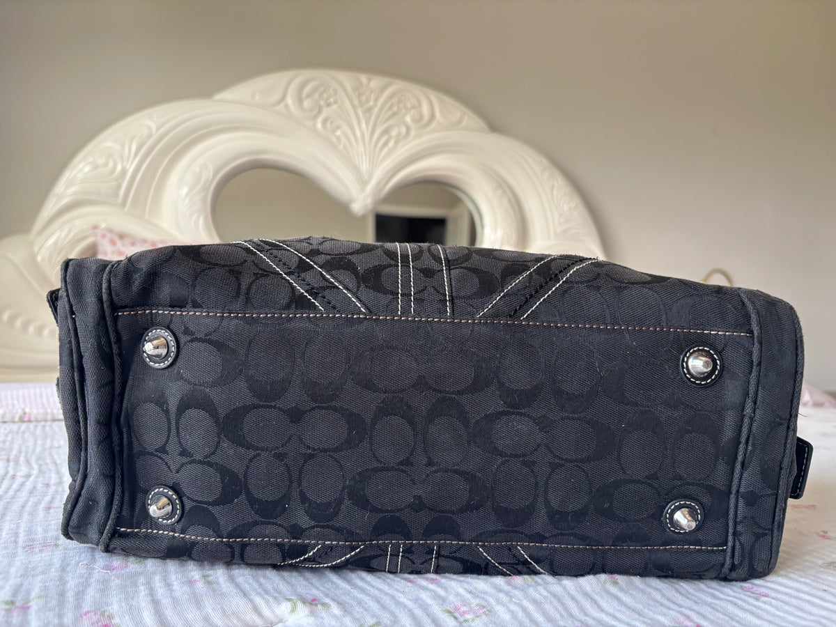 Rare Black vintage coach satchel