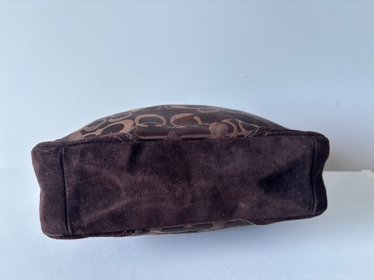 Brown optic coach shoulder bag