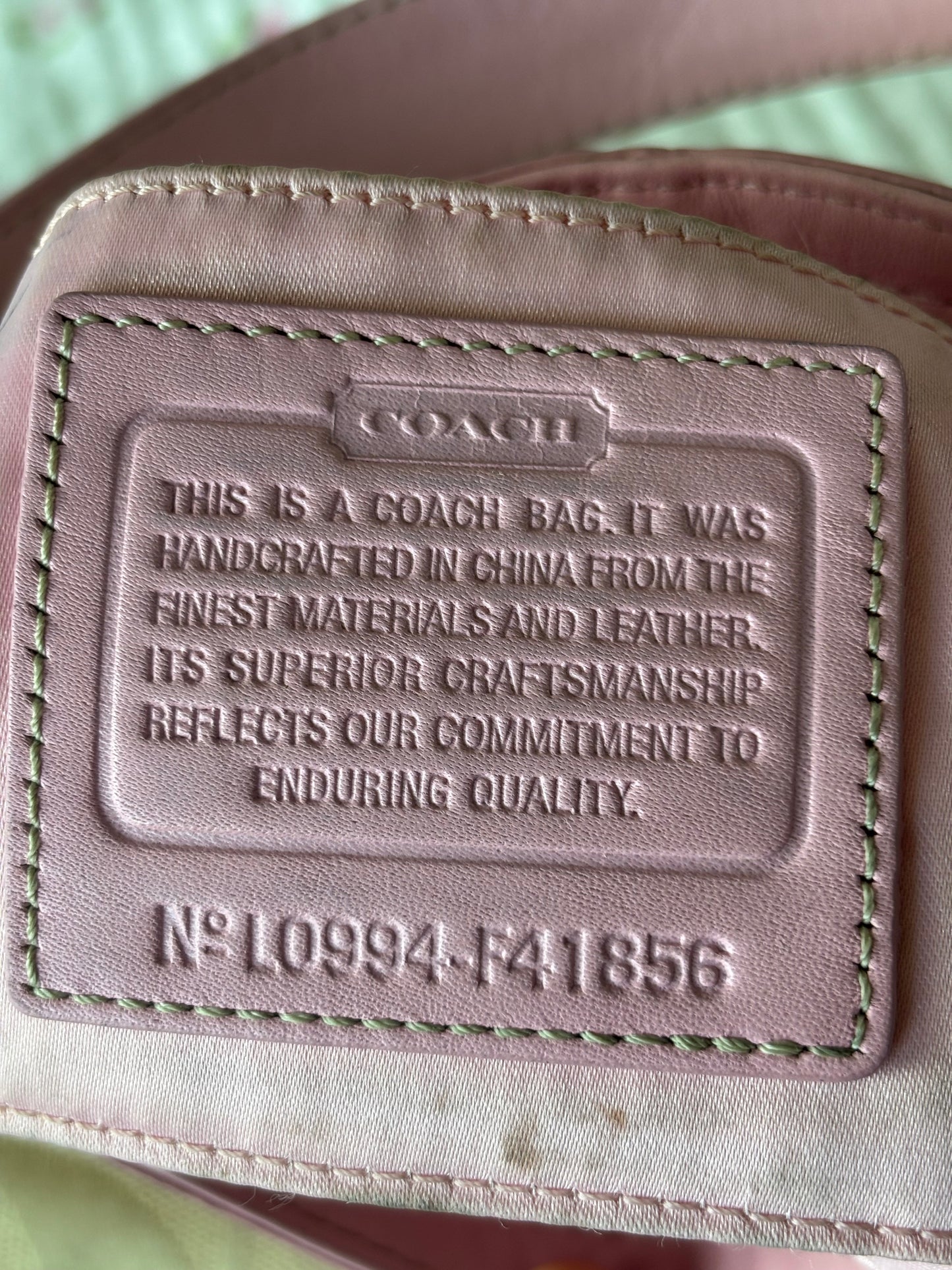 Rare pink mini coach Zoe