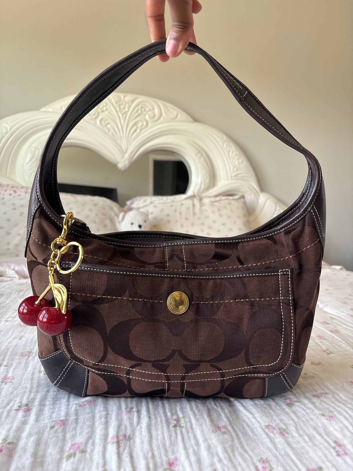 Brown ergo coach shoulder bag