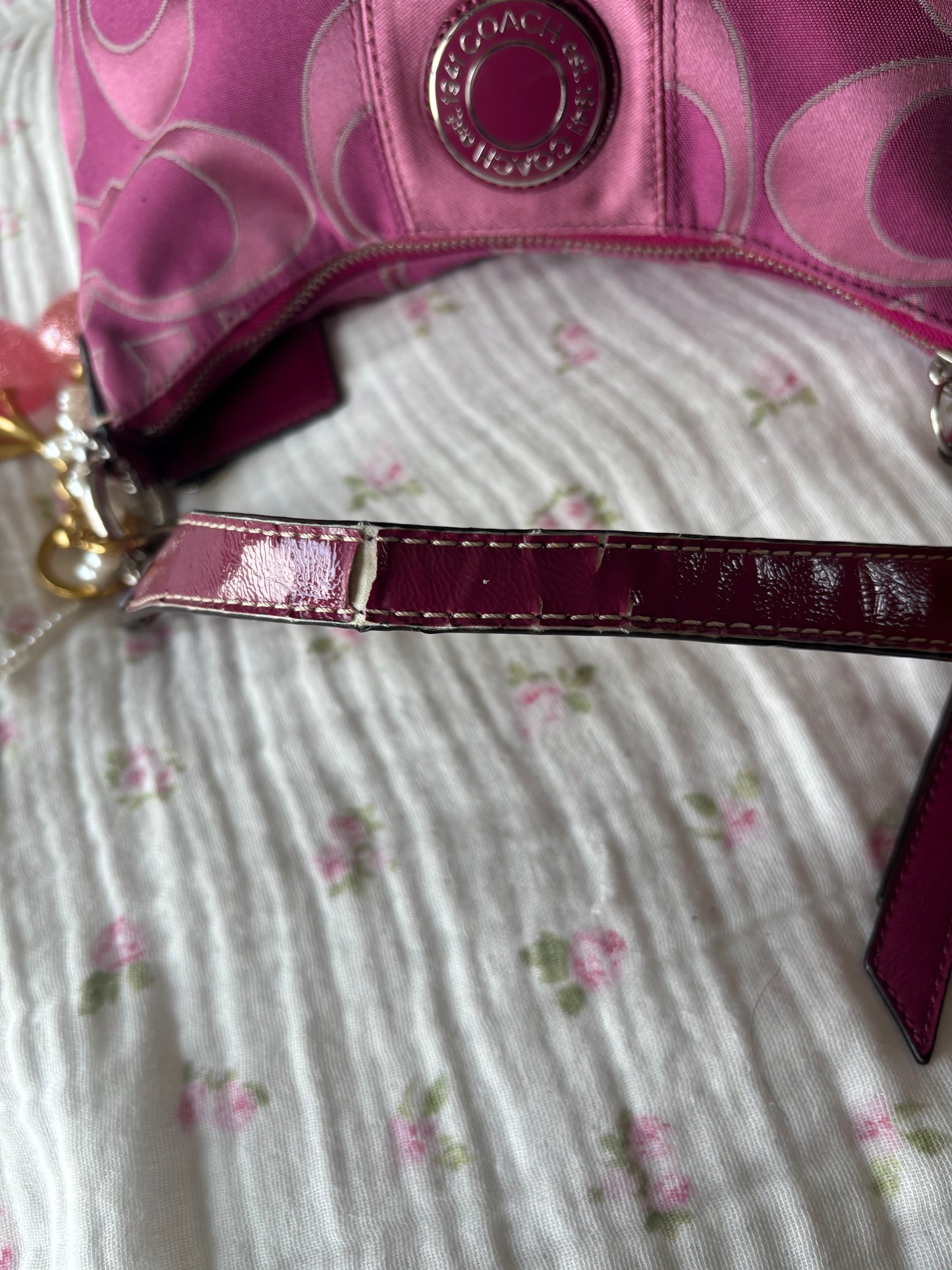 Rare pink coach small shoulder bag
