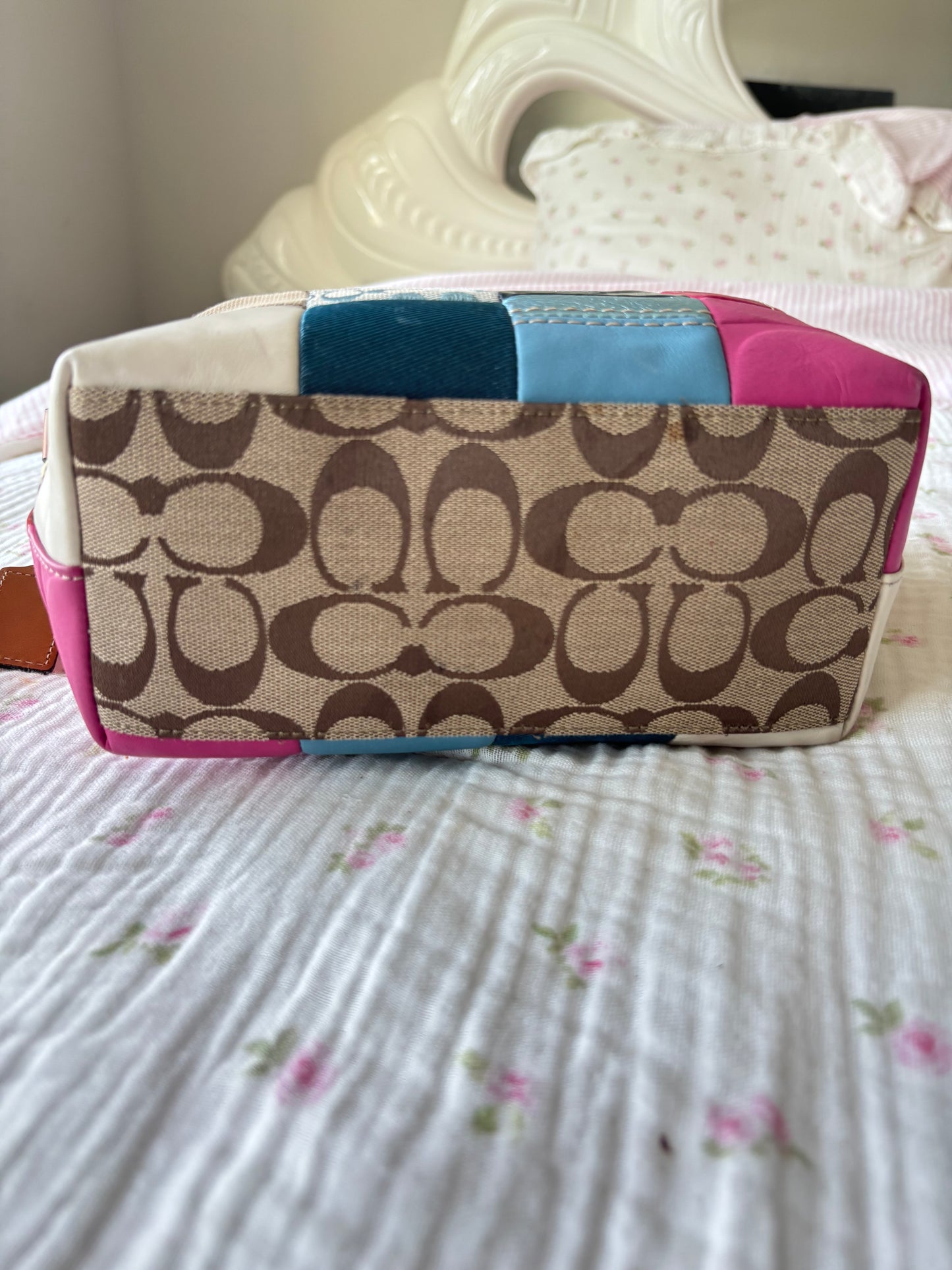 Rare patchwork coach shoulder bag