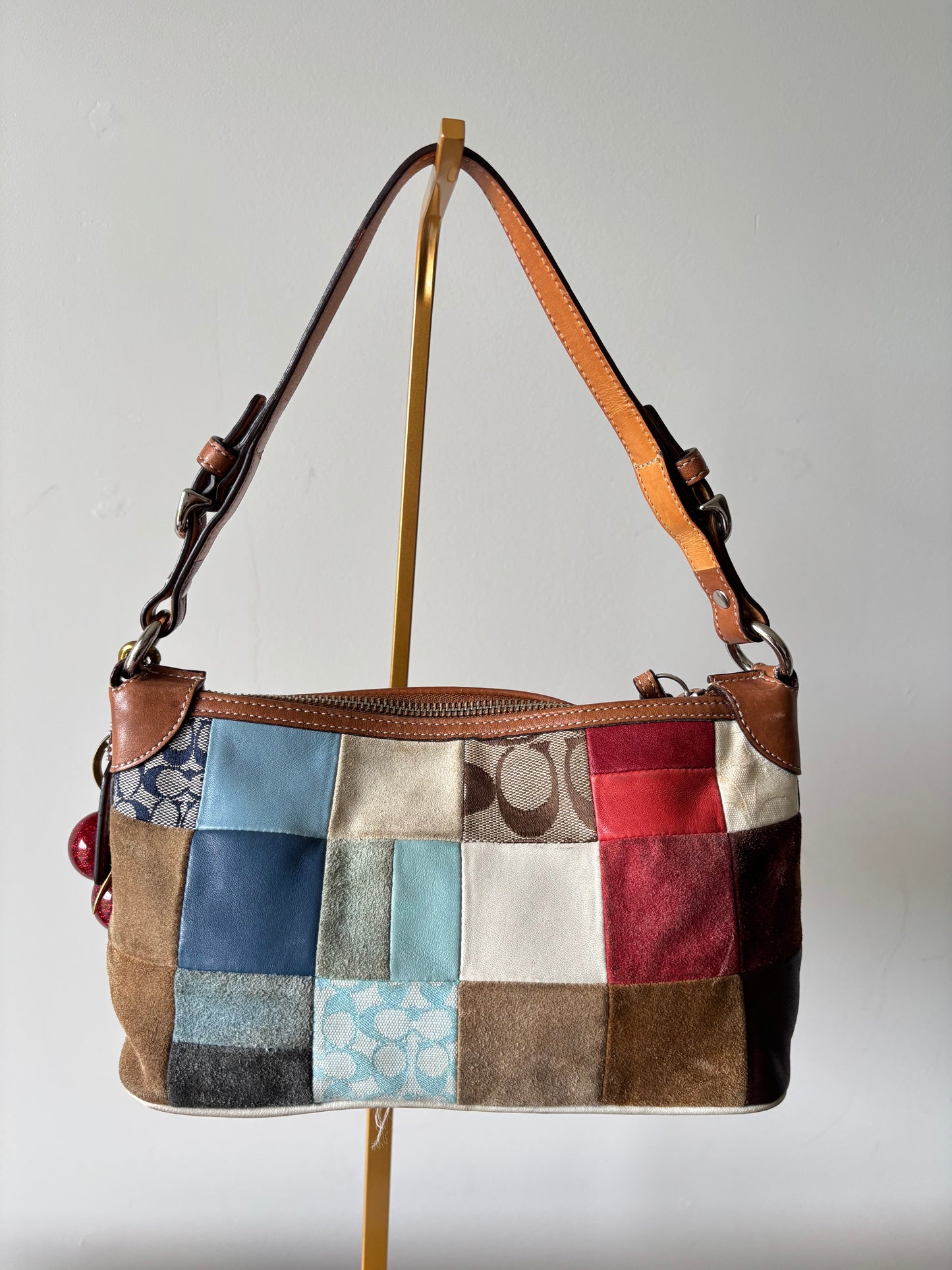 Rare patchwork coach small shoulder bag