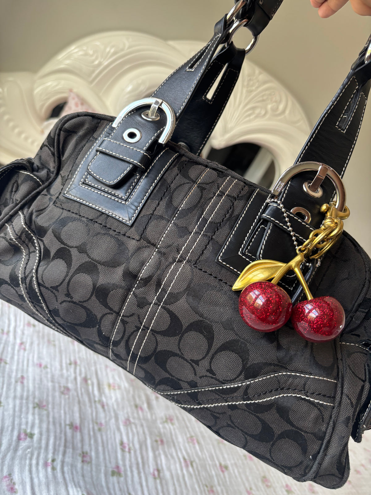 Rare Black vintage coach satchel
