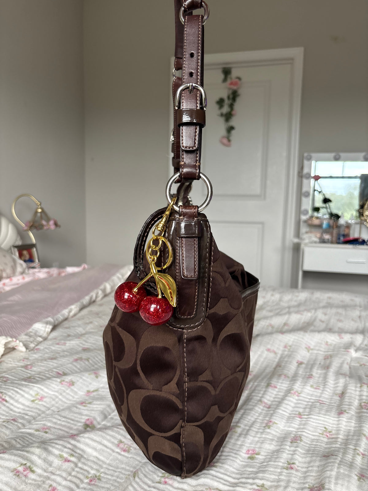Chocolate brown large hobo