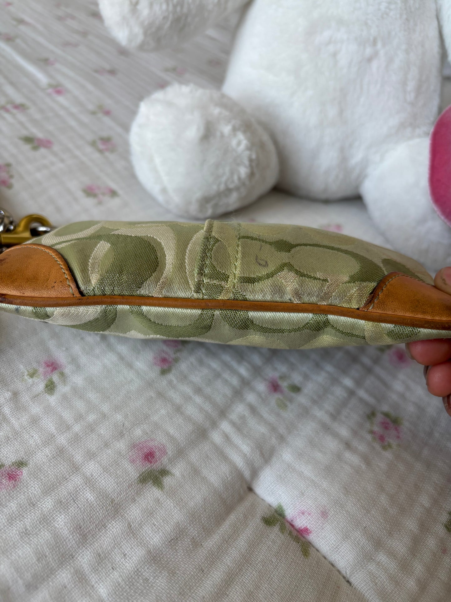 Rare green coach wristlet /wallet