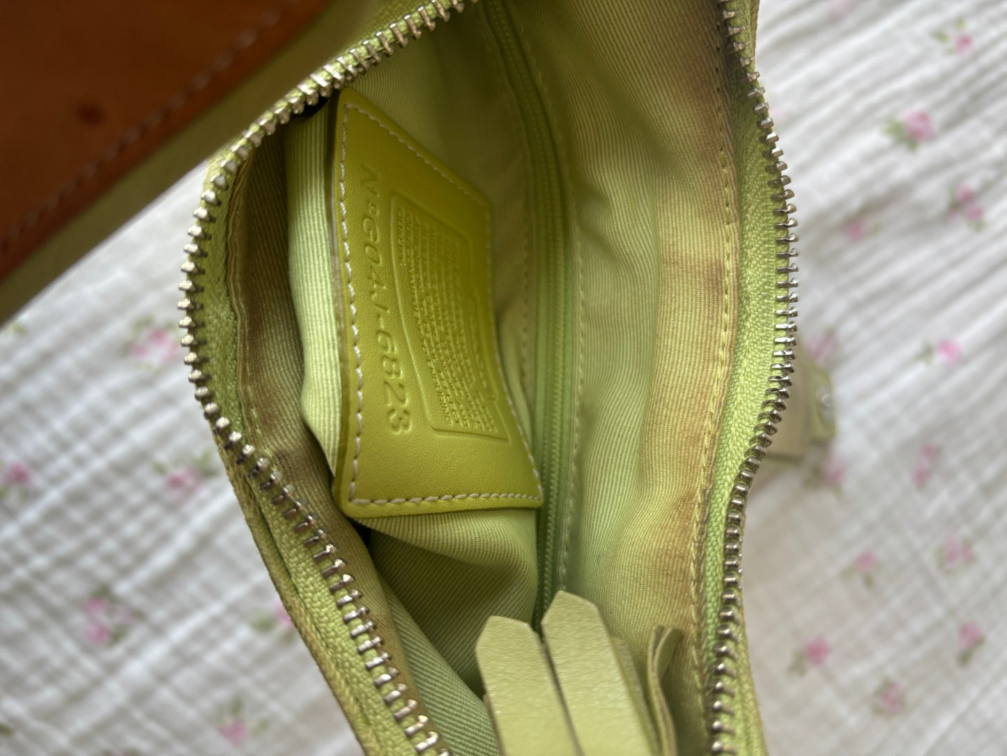Rare Lime green coach Hampton soho