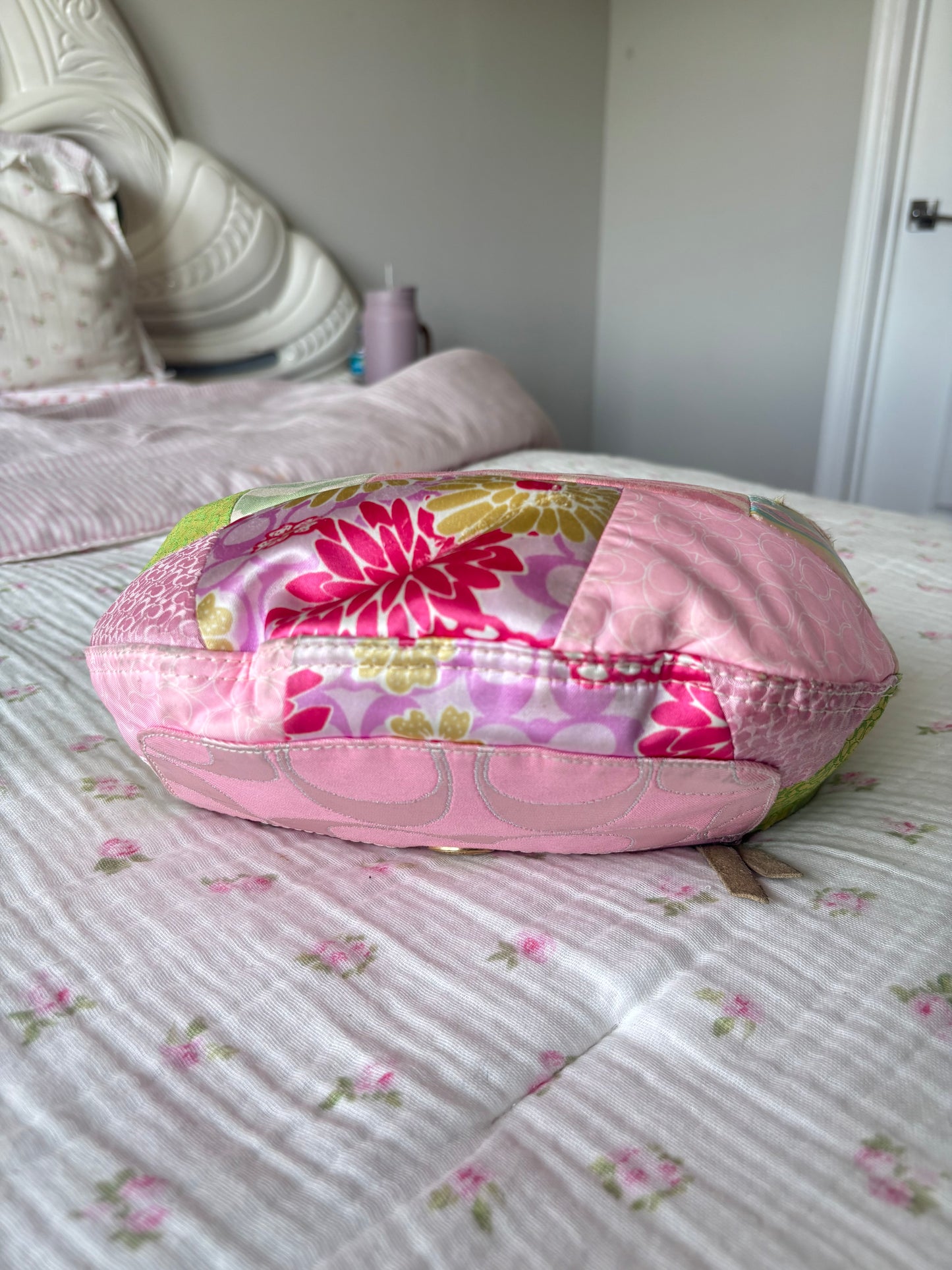 Rare colorful patchwork coach hobo