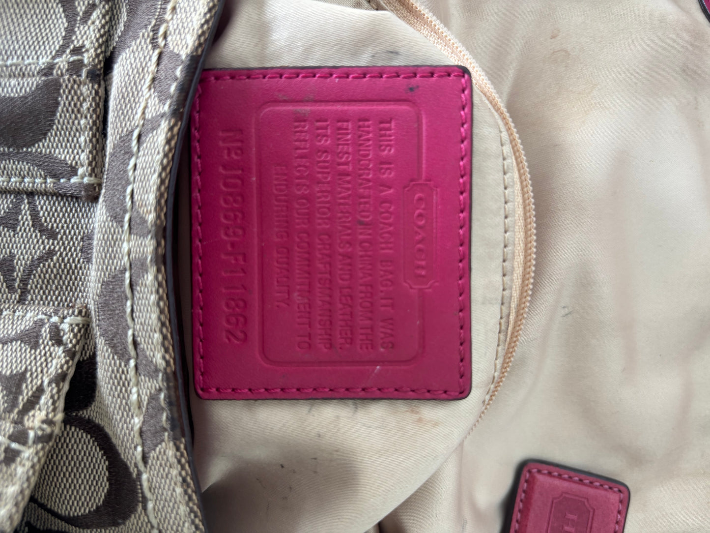 Pink coach soho shoulder bag