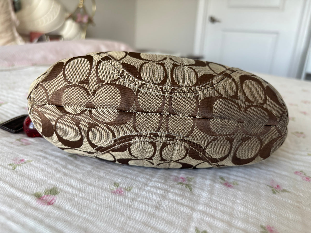 Brown mini vintage coach hobo